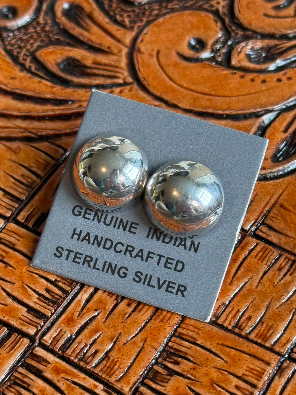 Native made sterling silver stud