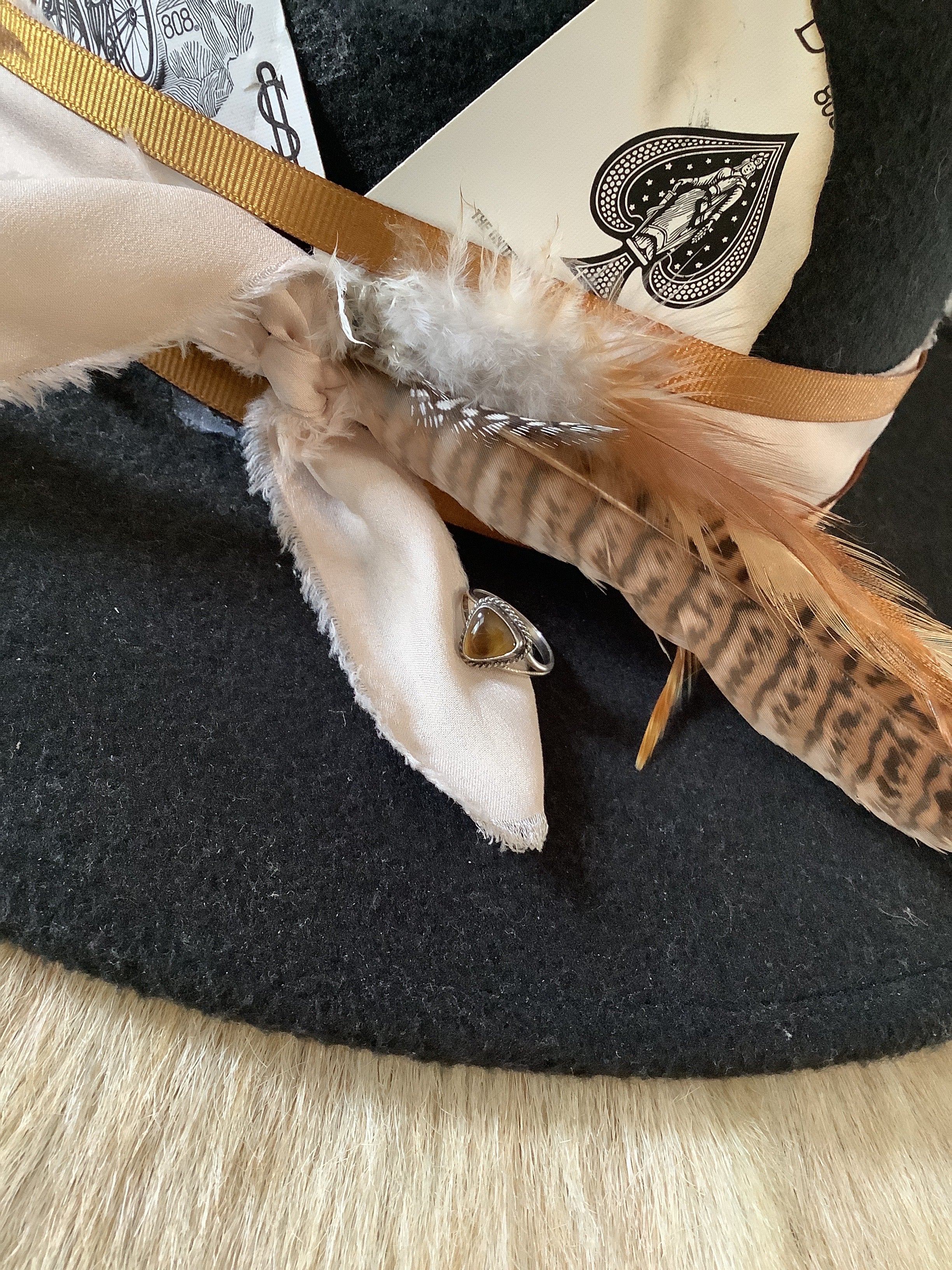 Native made tigers eye ring