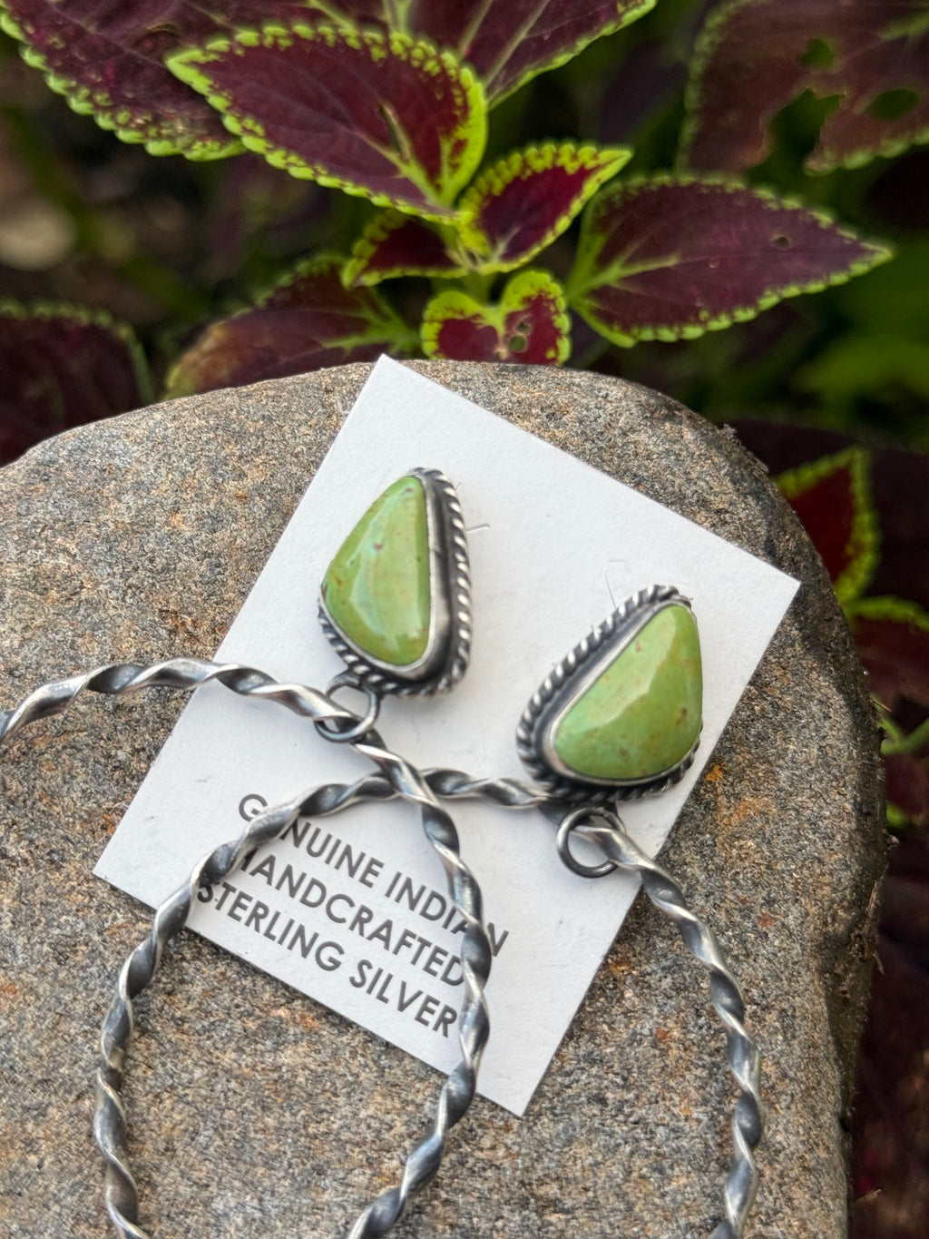 Elouise Kee turquoise hoop earrings