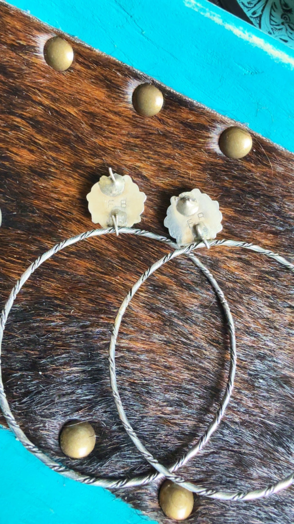Native American turquoise hoops/bangles/pendants