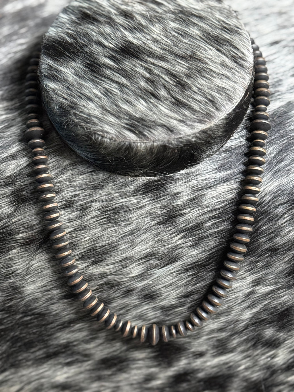 Copper bead necklace