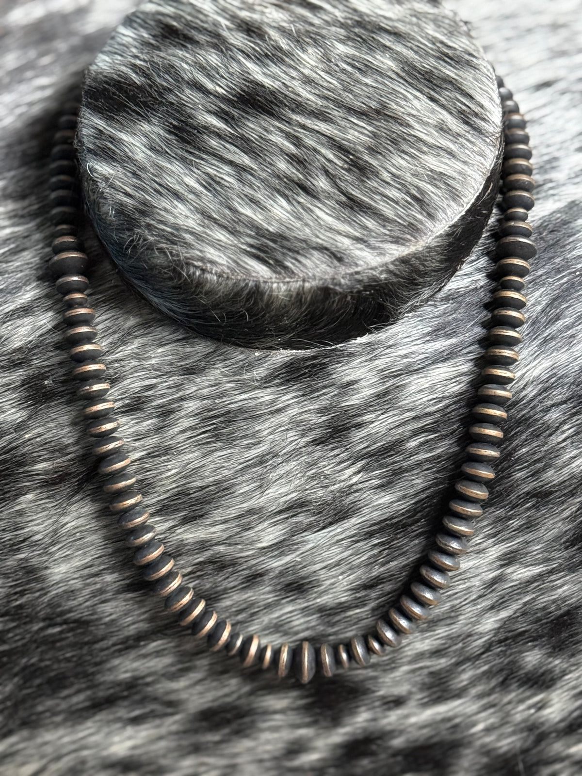 Copper bead necklace