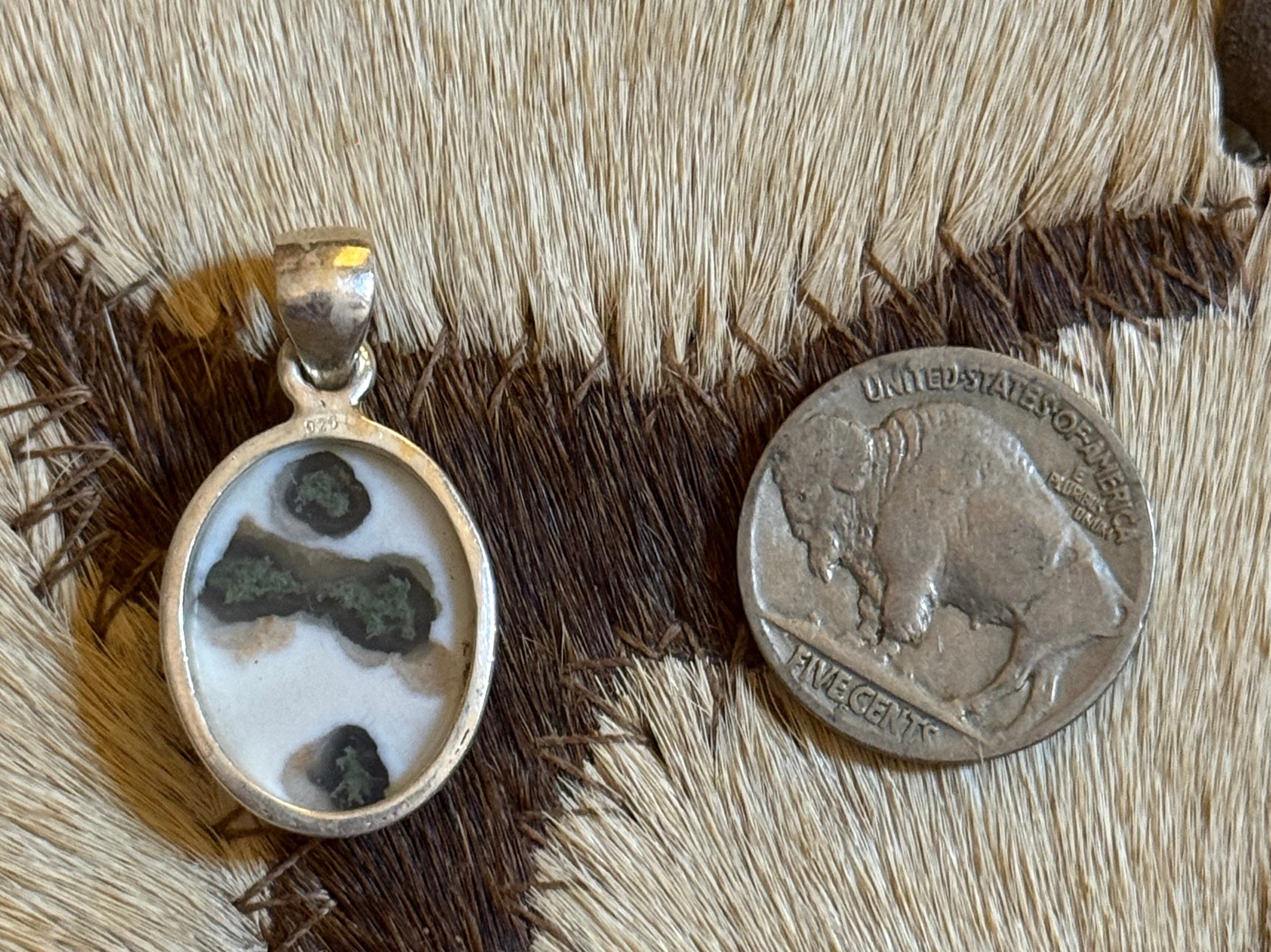 Moss agate pendant