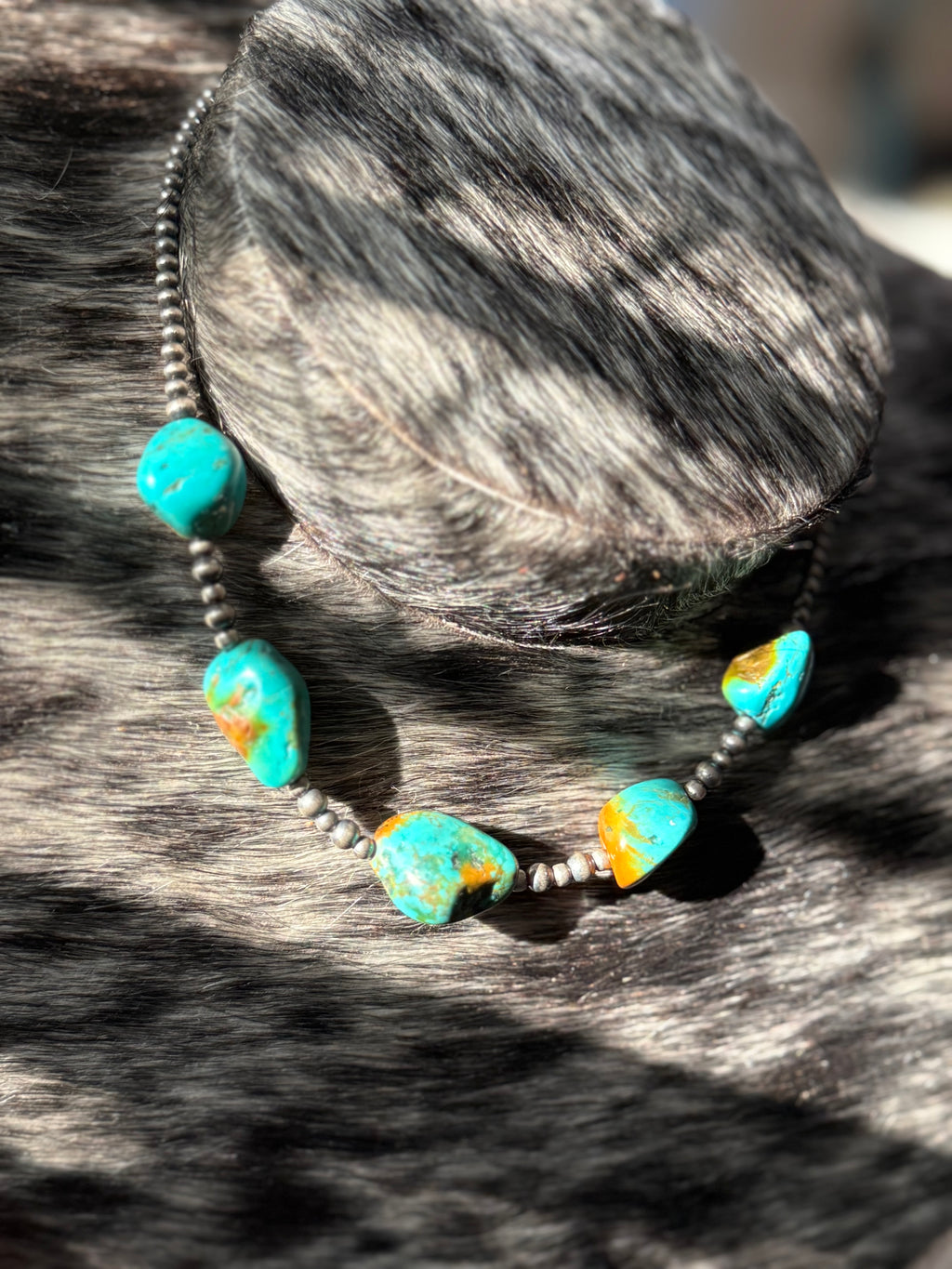 Ranch Road Turquoise chunk necklace