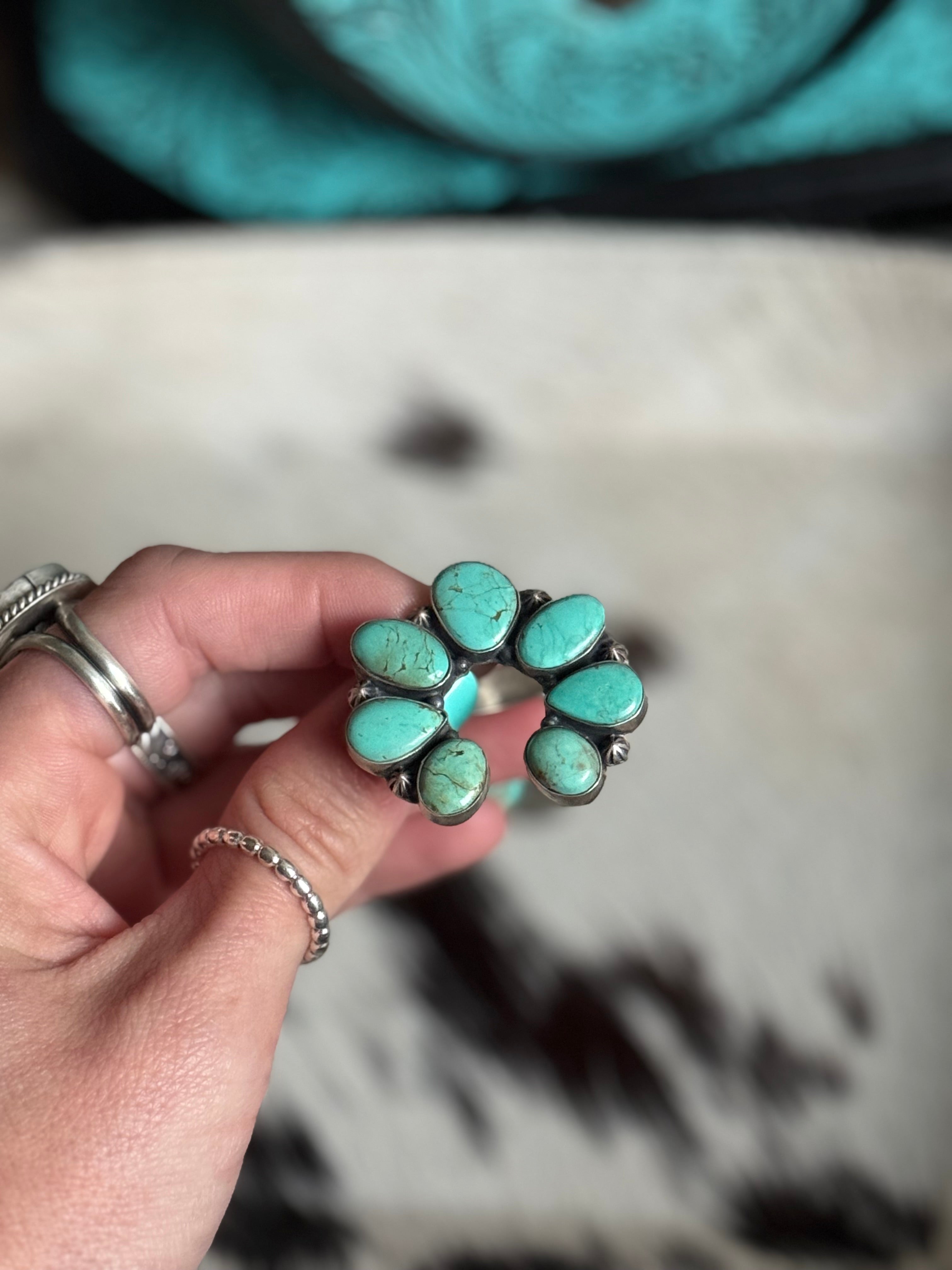 Turquoise Naja adjustable ring