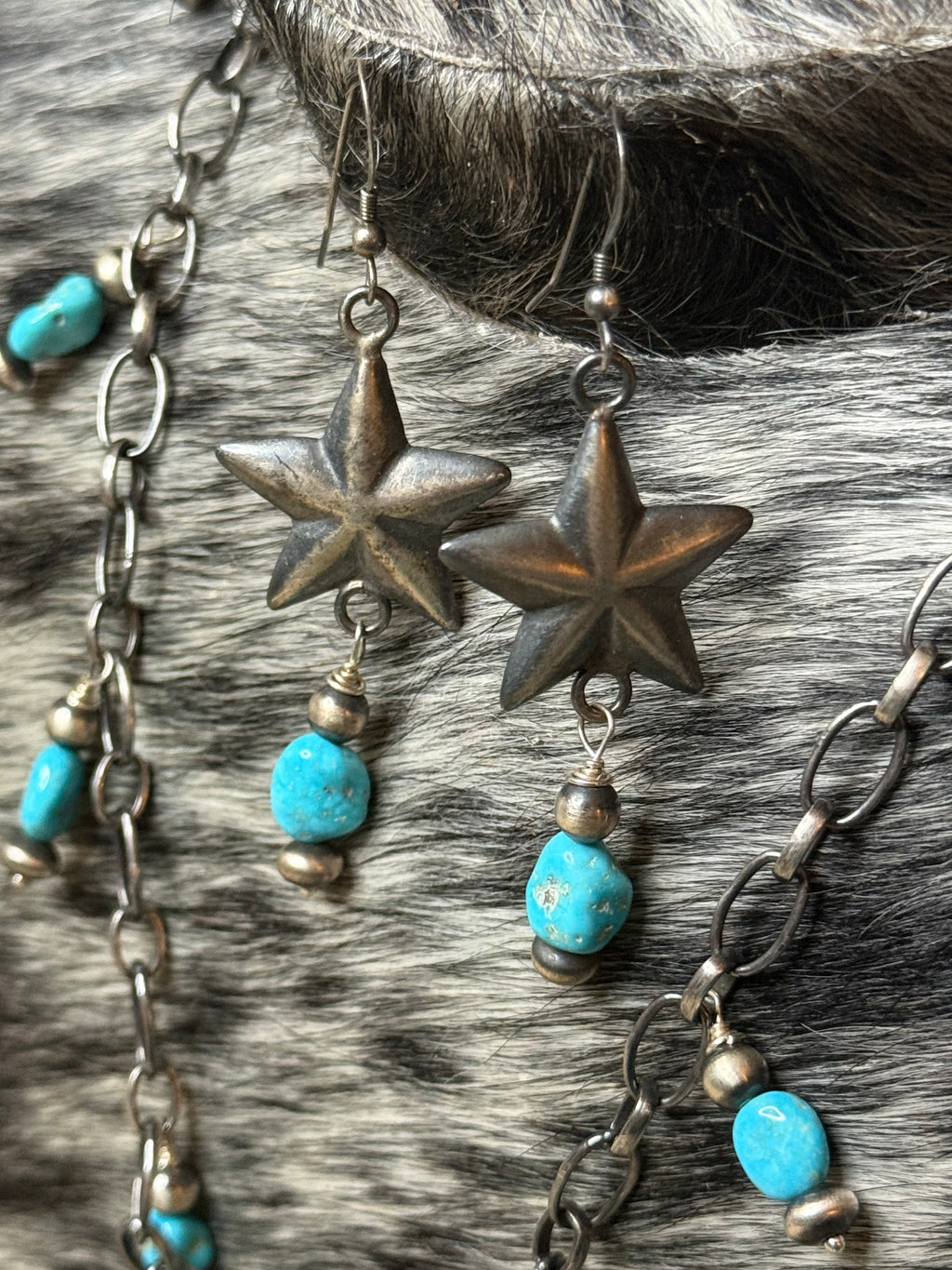 Native Emer Thompson turquoise star necklace & earrings