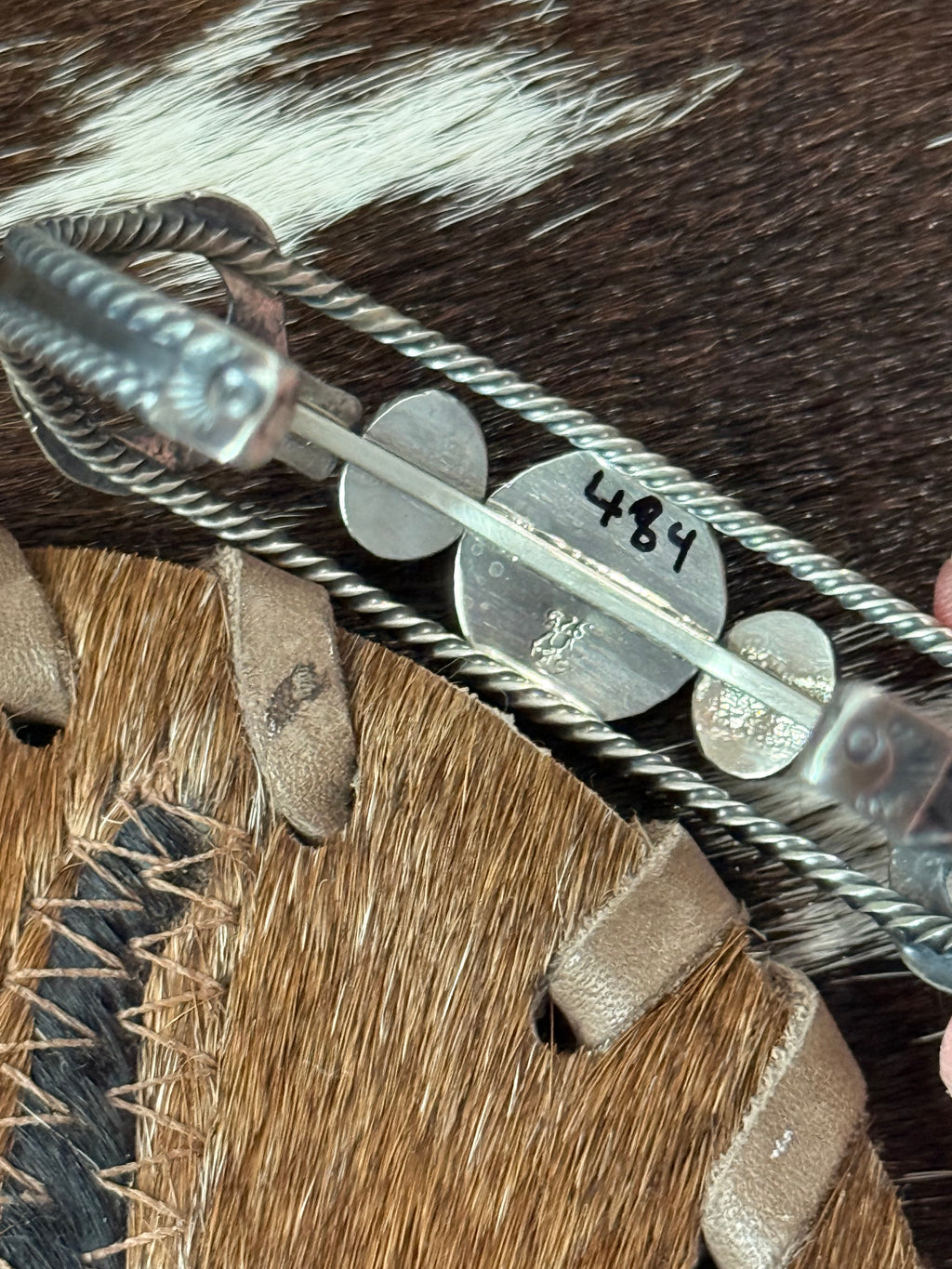 Navajo handmade turquoise cuff by Bobby Platero
