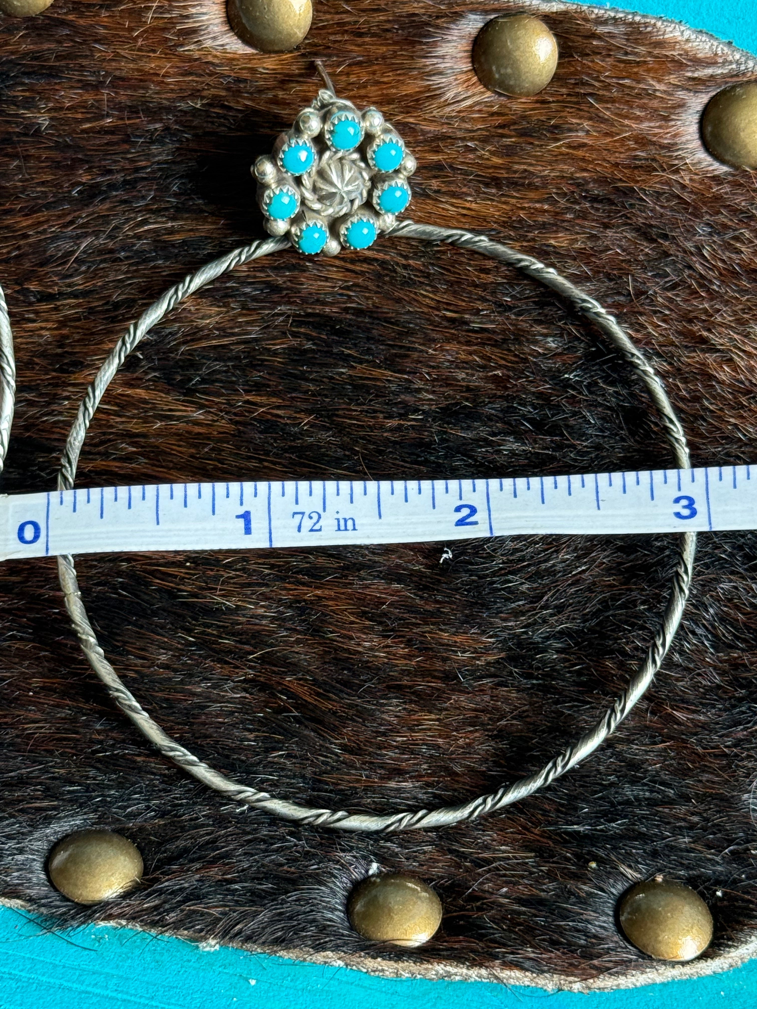Native American turquoise hoops/bangles/pendants