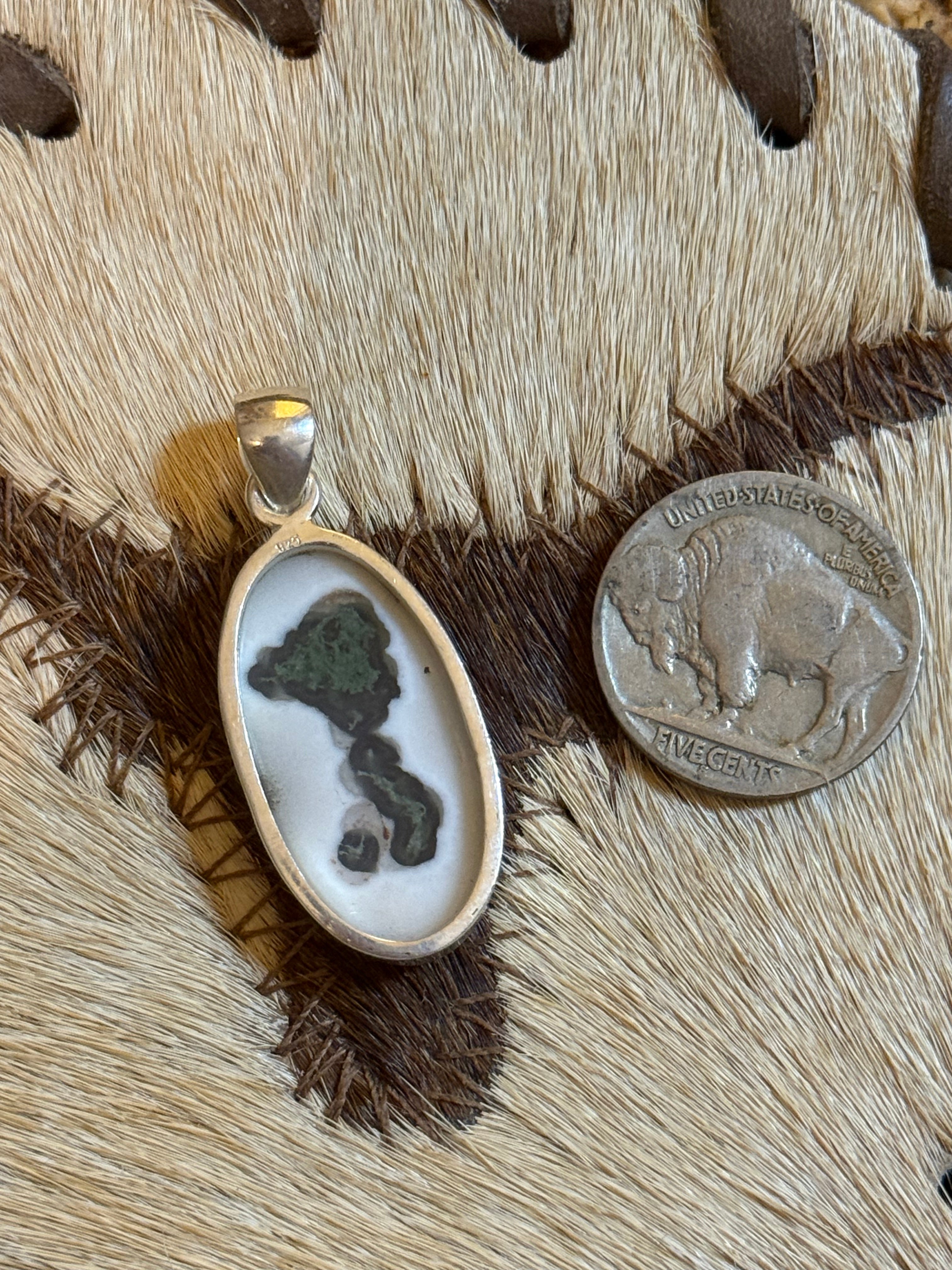 Moss agate pendant