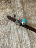 Turquoise head dress ring