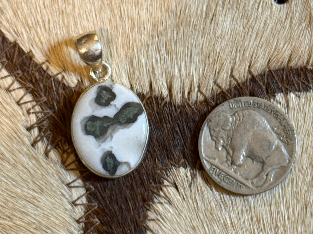 Moss agate pendant