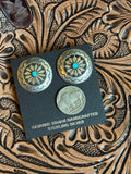 Native turquoise concho studs