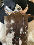 Vintage Liquid silver and turquoise necklace