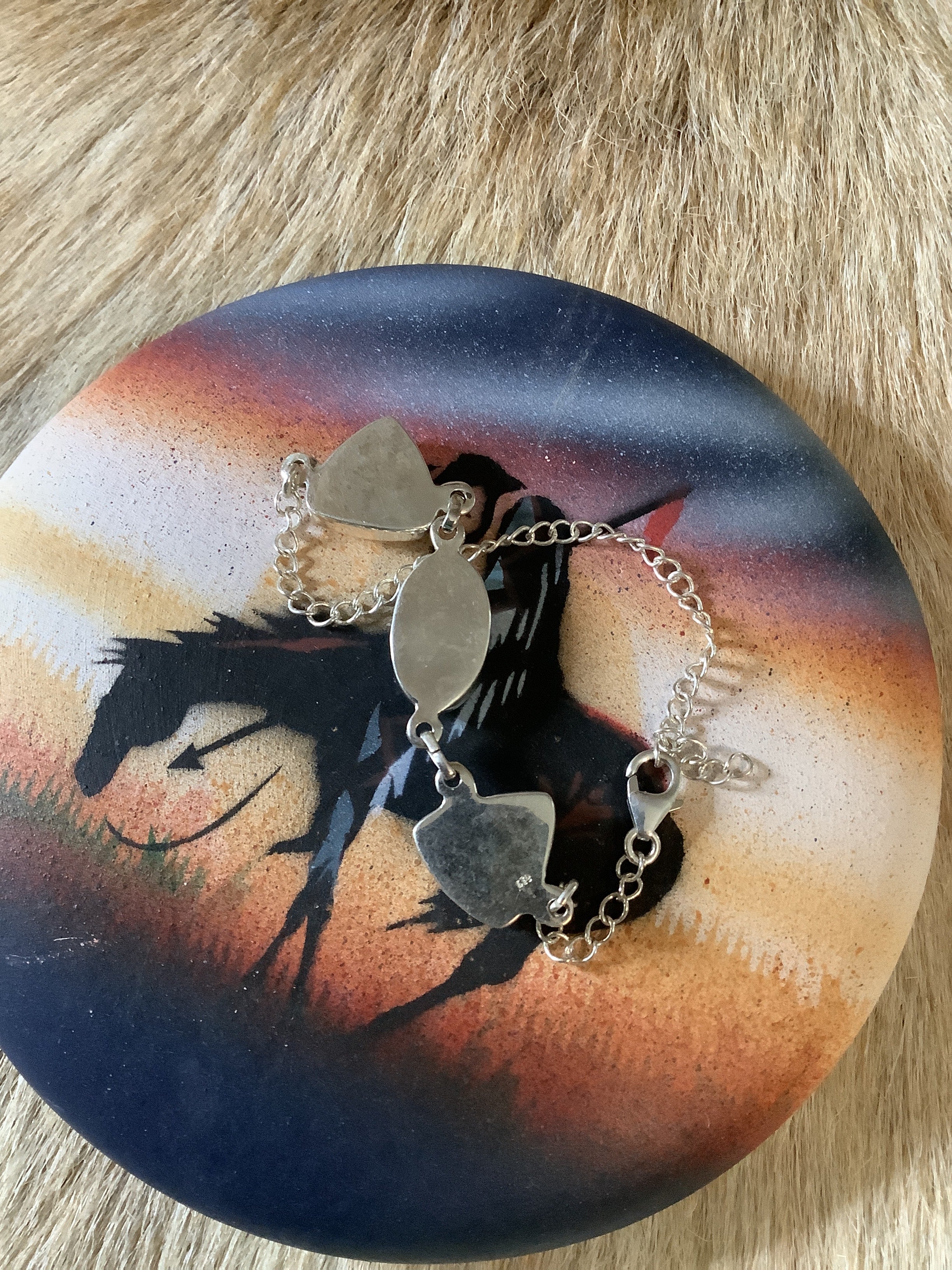 White buffalo adjustable bracelet