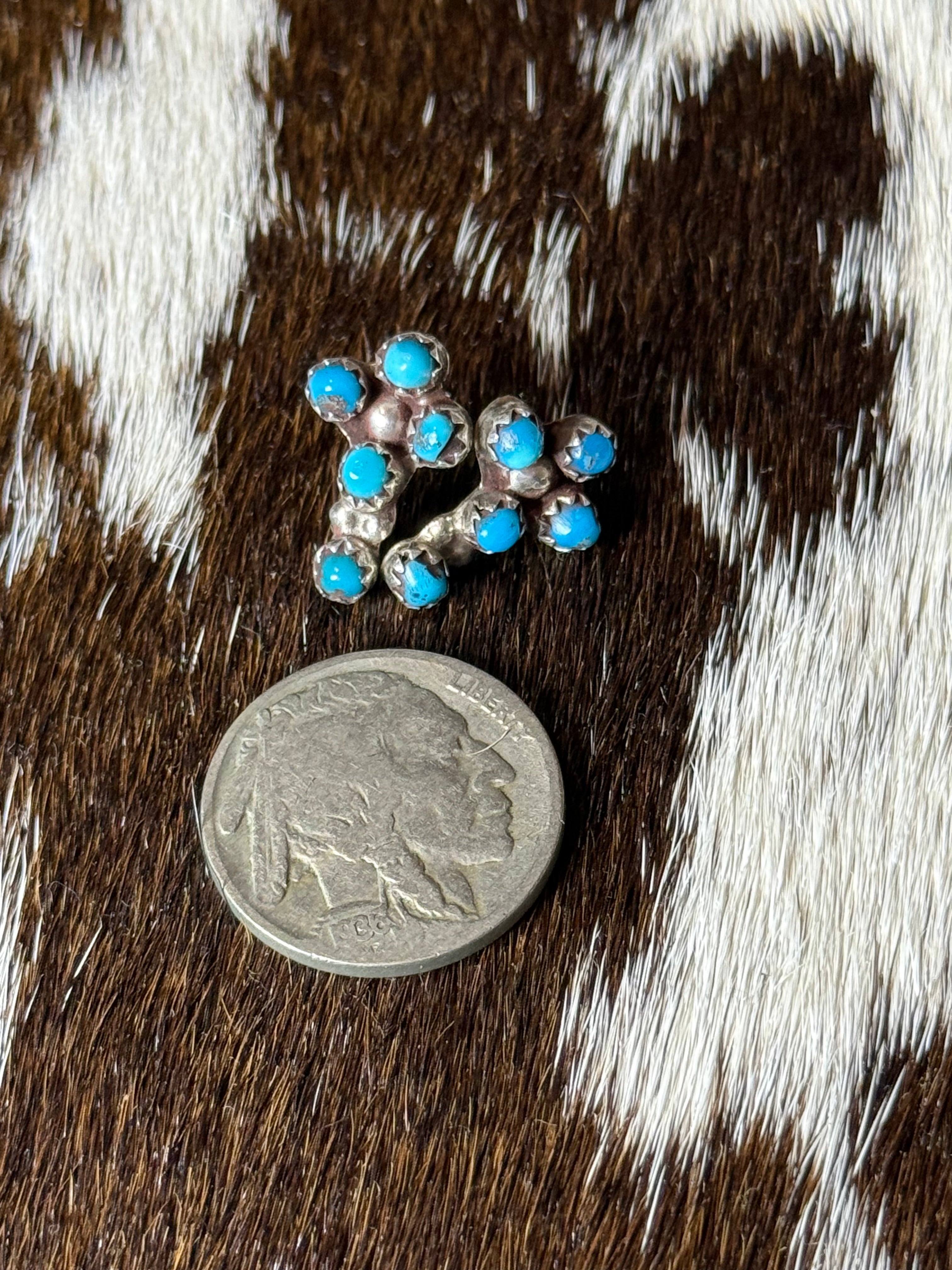 Zuni cross stud earrings
