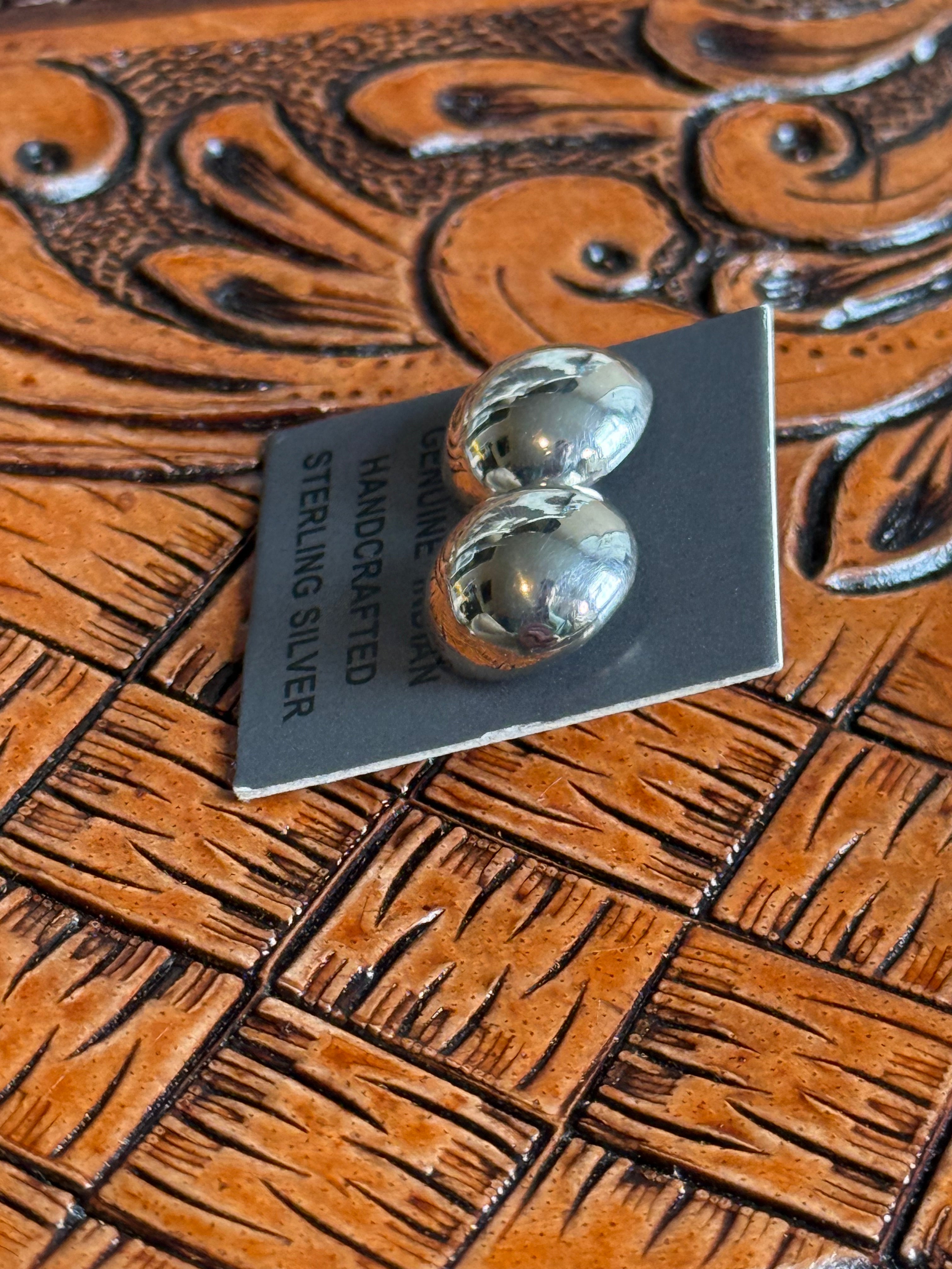 Native made sterling silver stud