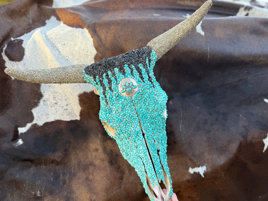 Turquoise custom Bull head