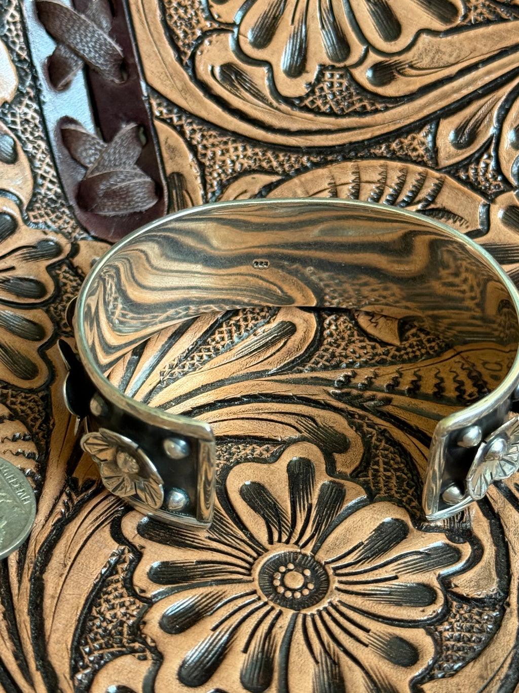 Taxco flower cuff bracelet