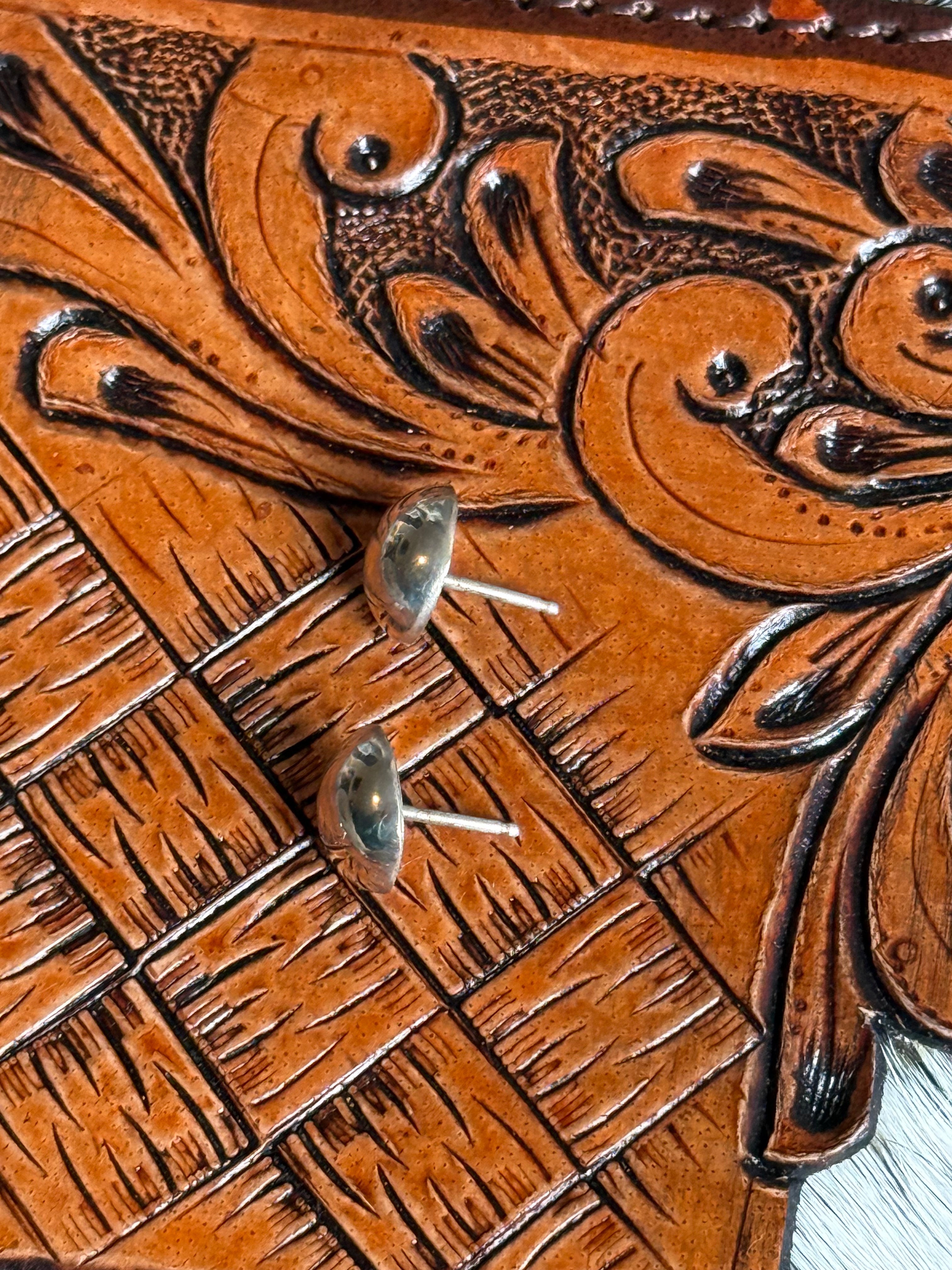 Native made sterling silver stud