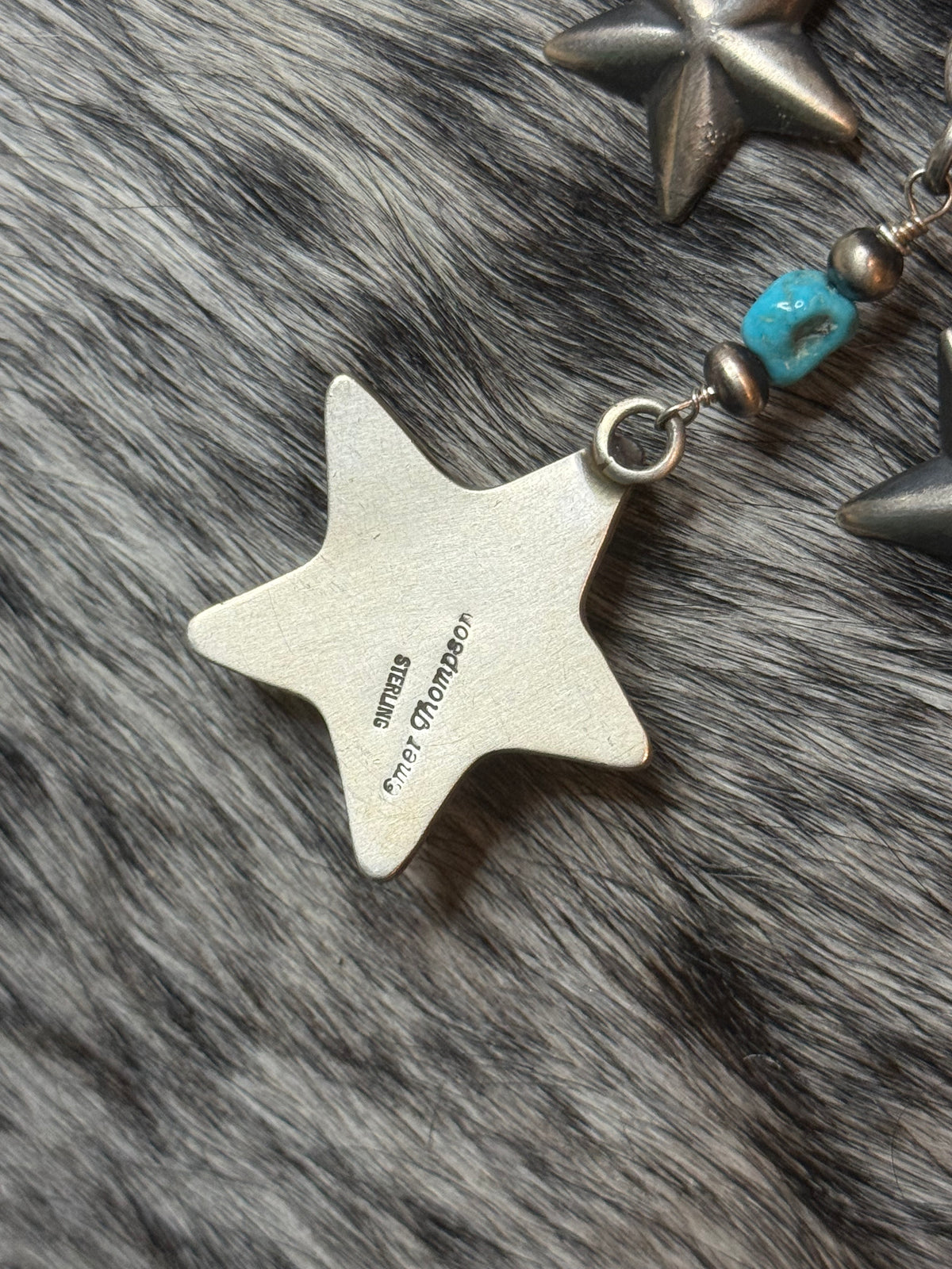 Native Emer Thompson turquoise star necklace & earrings