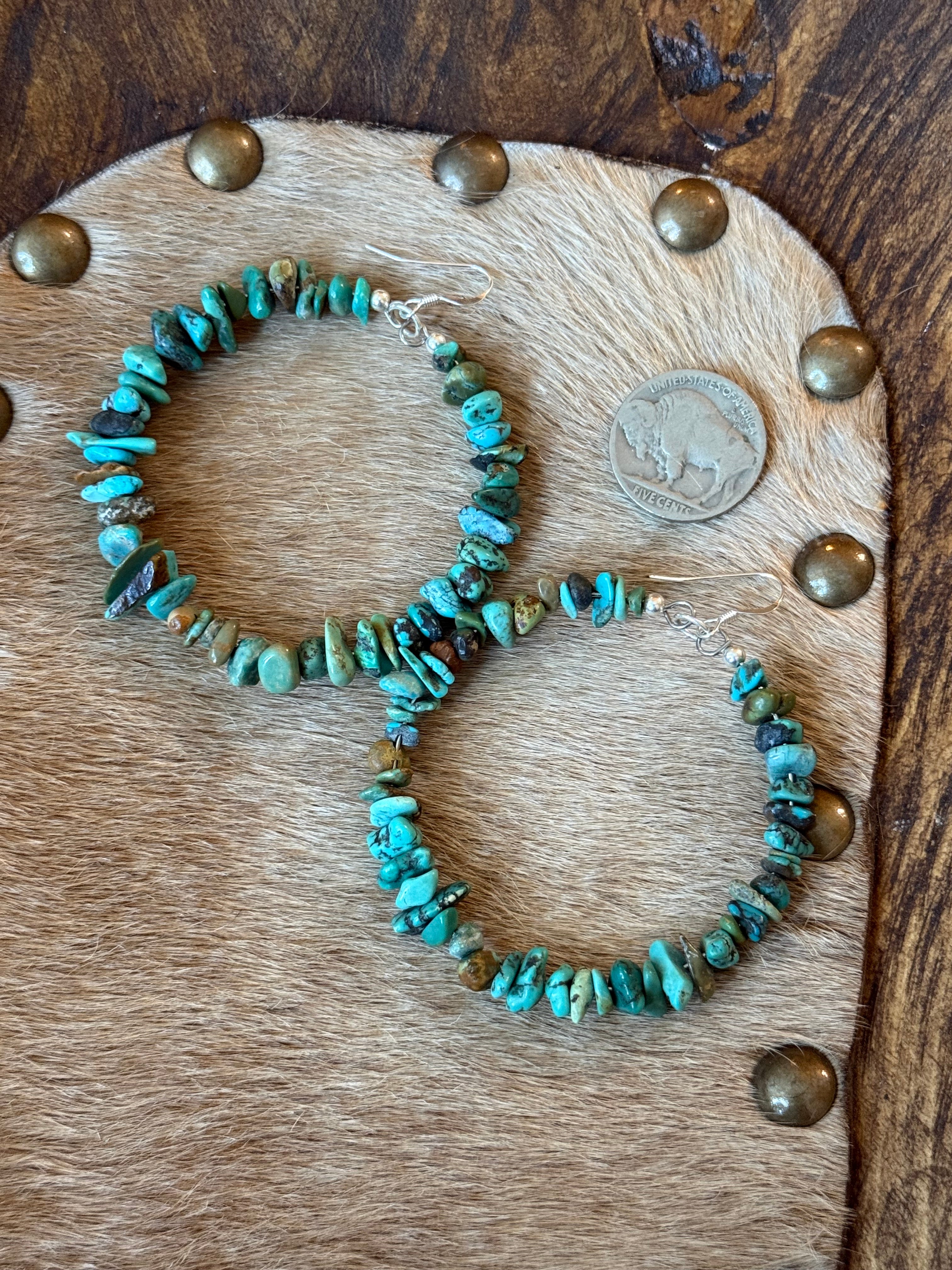 Native strung hoop earrings