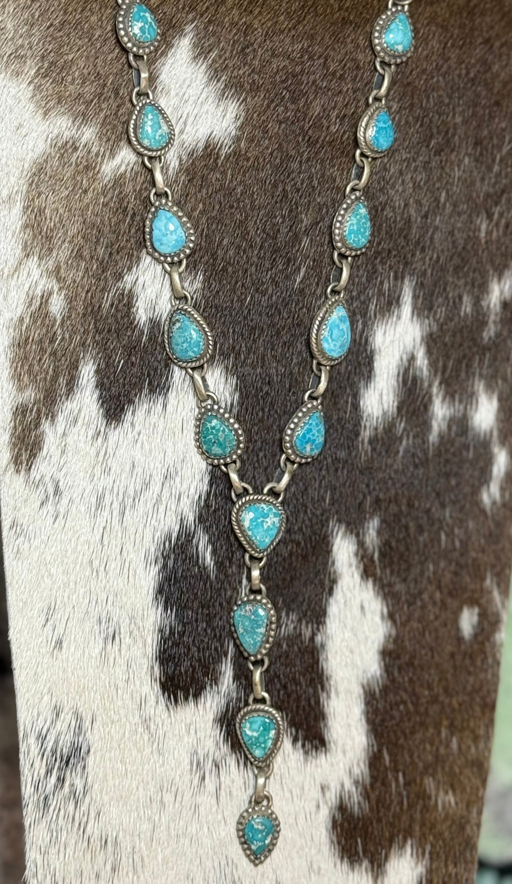 White Water turquoise lariat