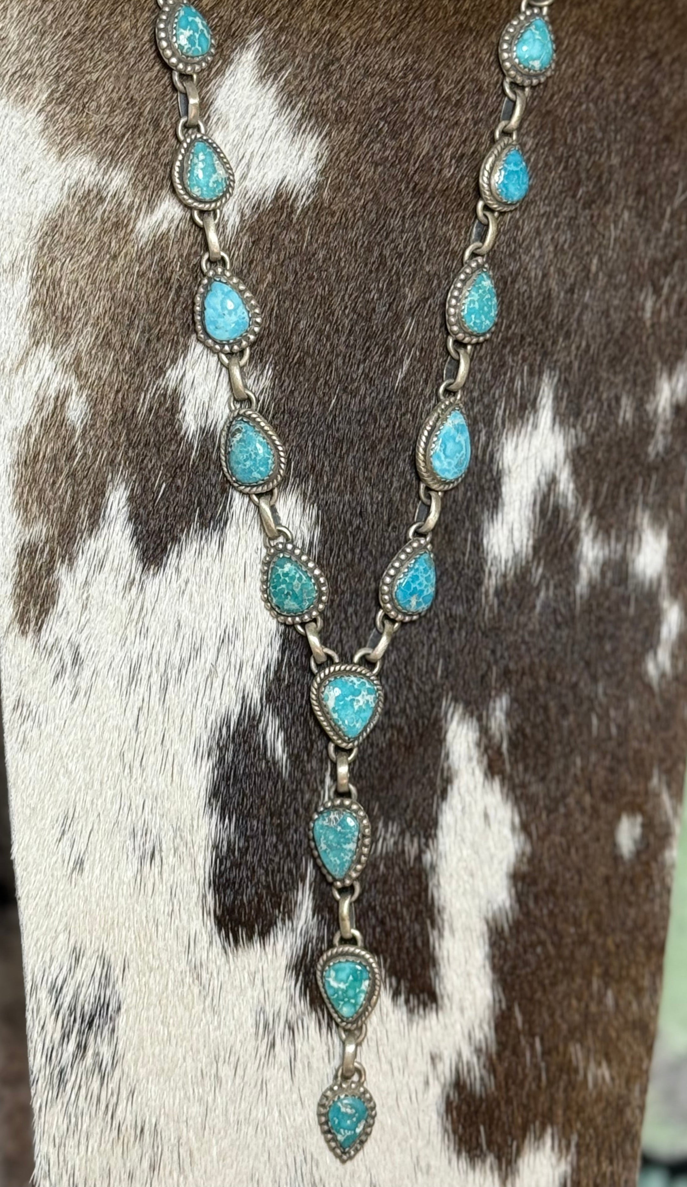 White Water turquoise lariat