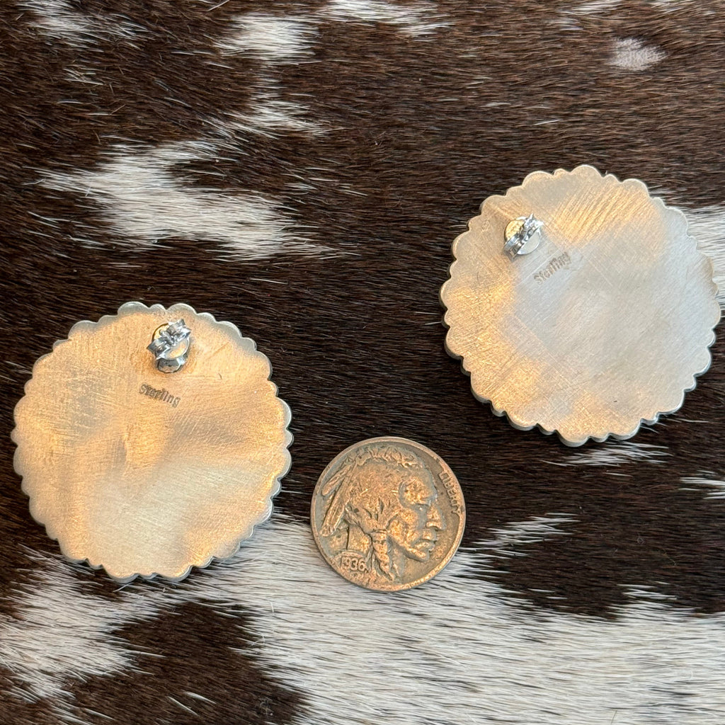Turquoise cluster studs