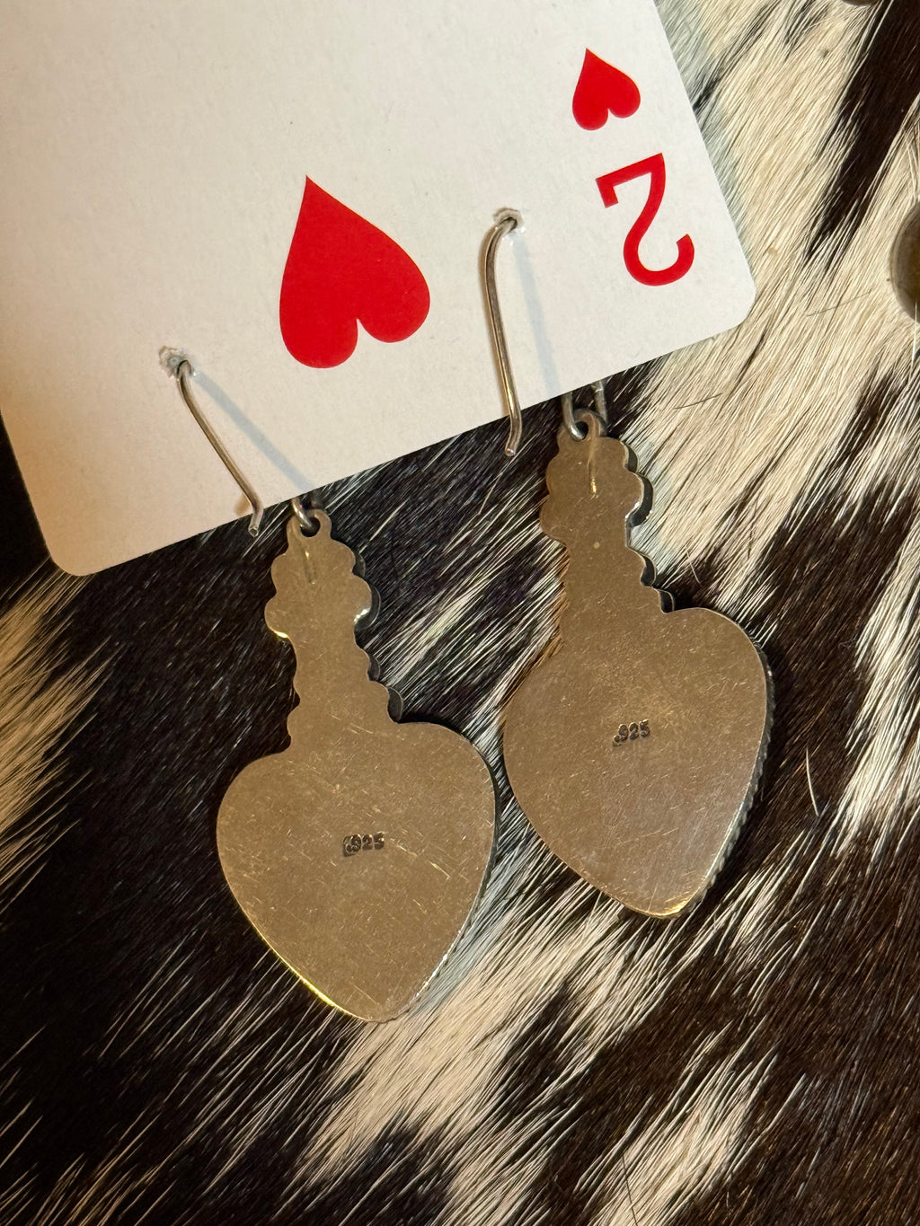 Taxco Mexico Sterling silver heart dangles