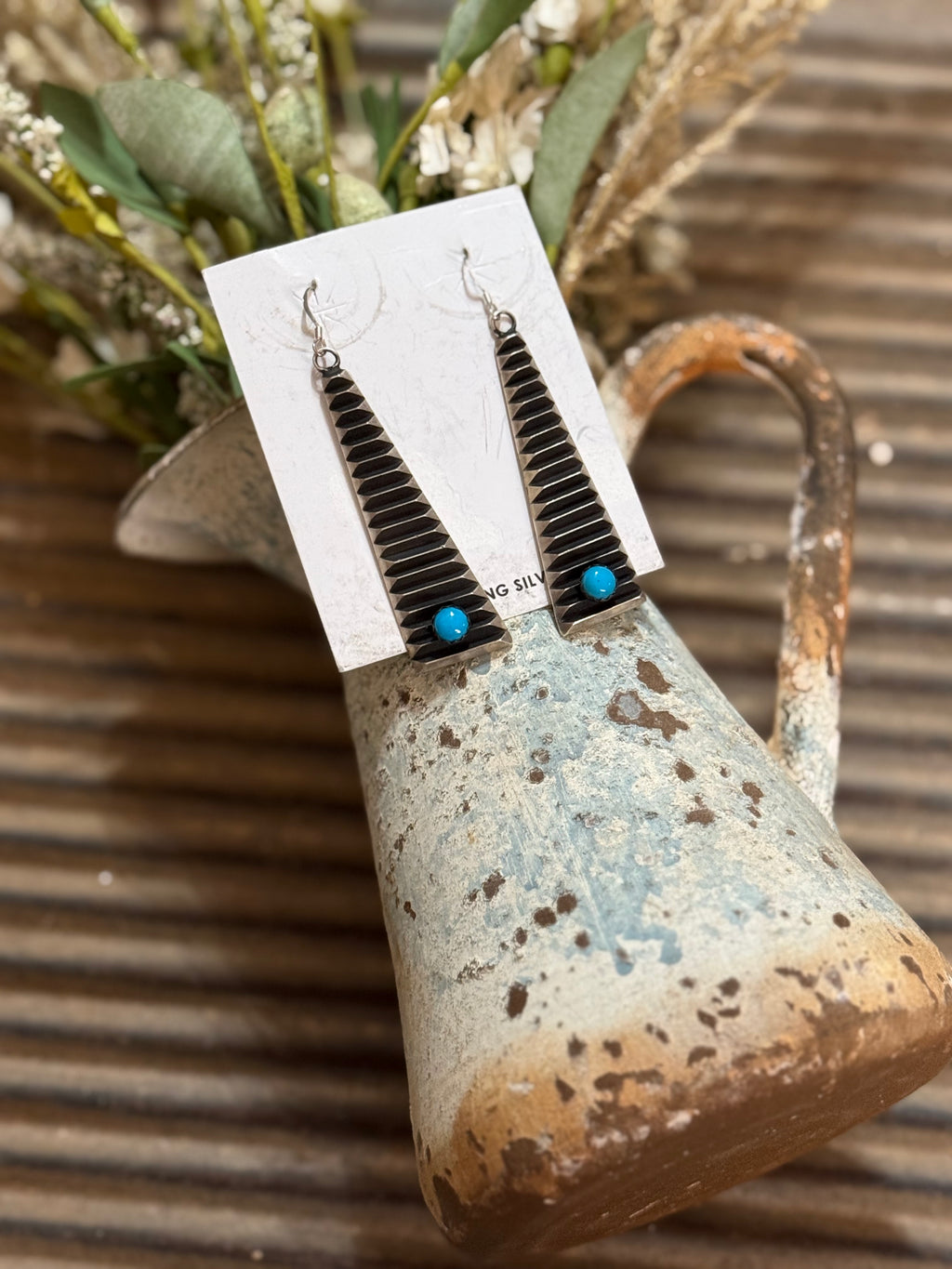 Tahe turquoise dangle earrings