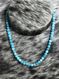 7 mm larimar necklace