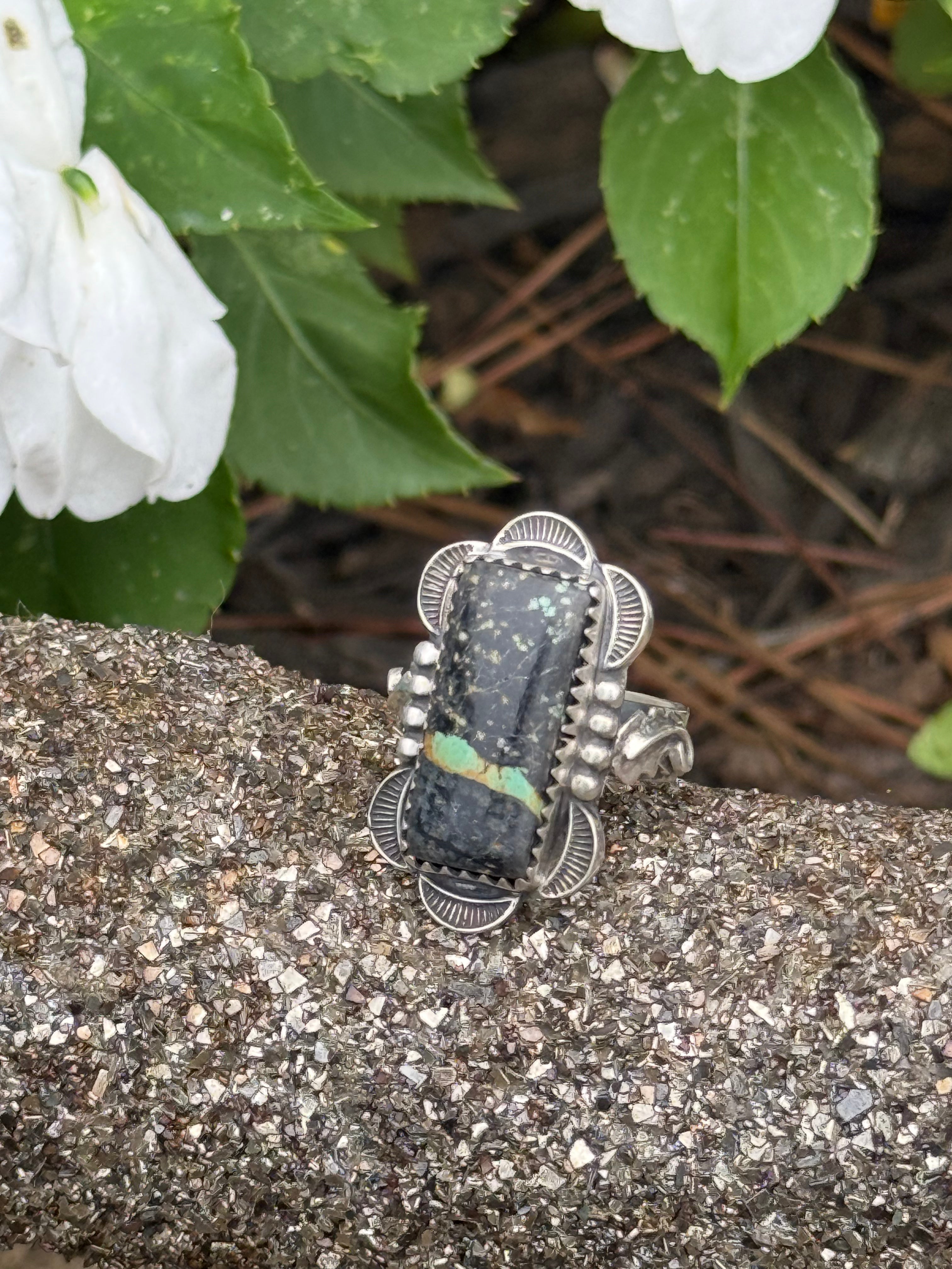 Blackjack turquoise ring