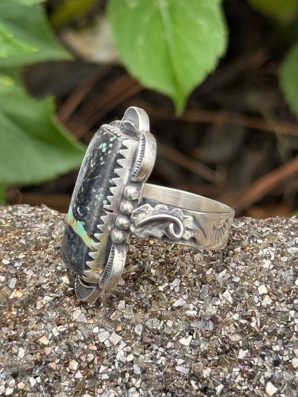 Blackjack turquoise ring