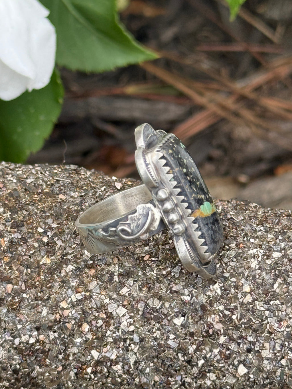 Blackjack turquoise ring
