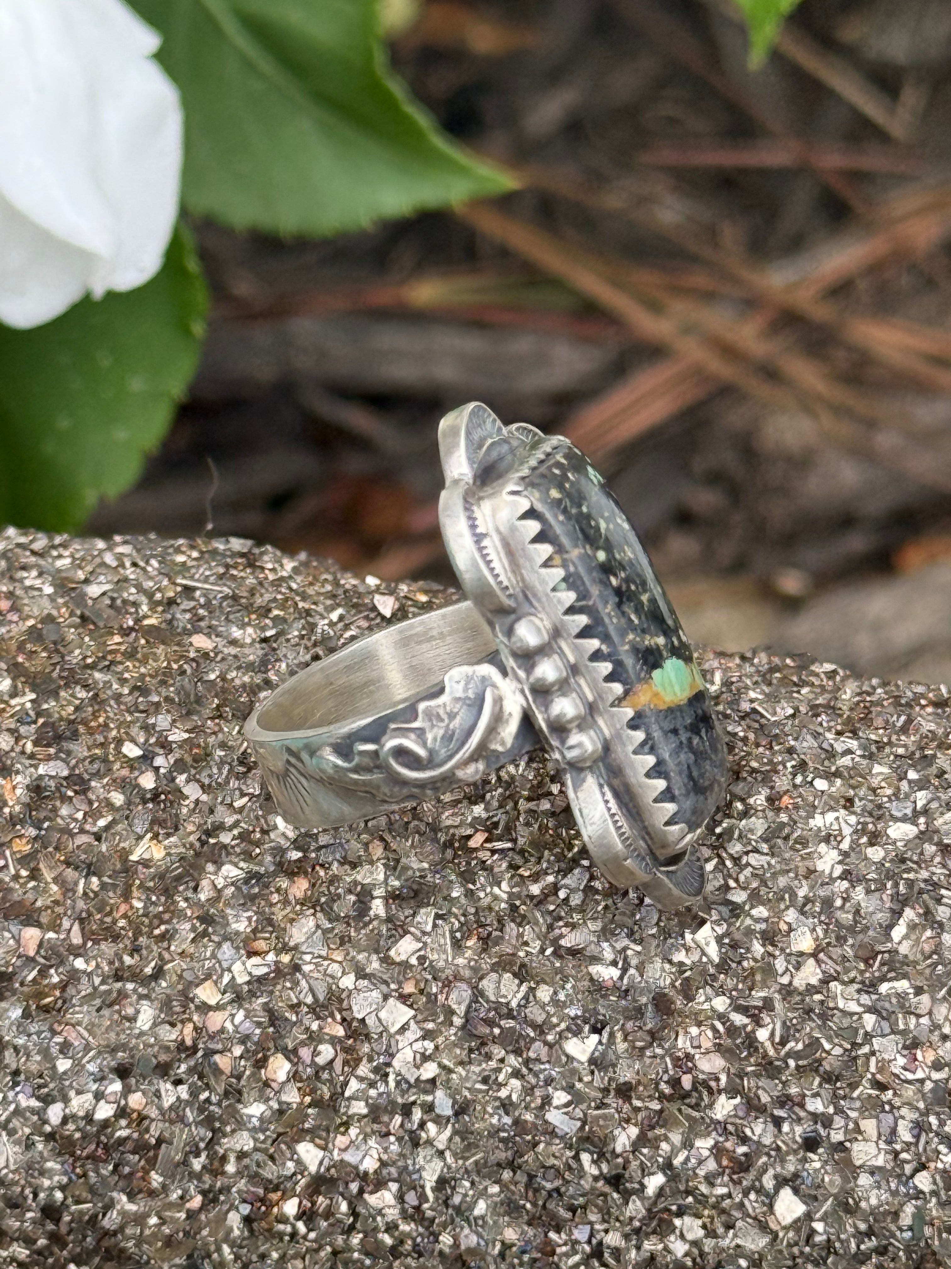 Blackjack turquoise ring