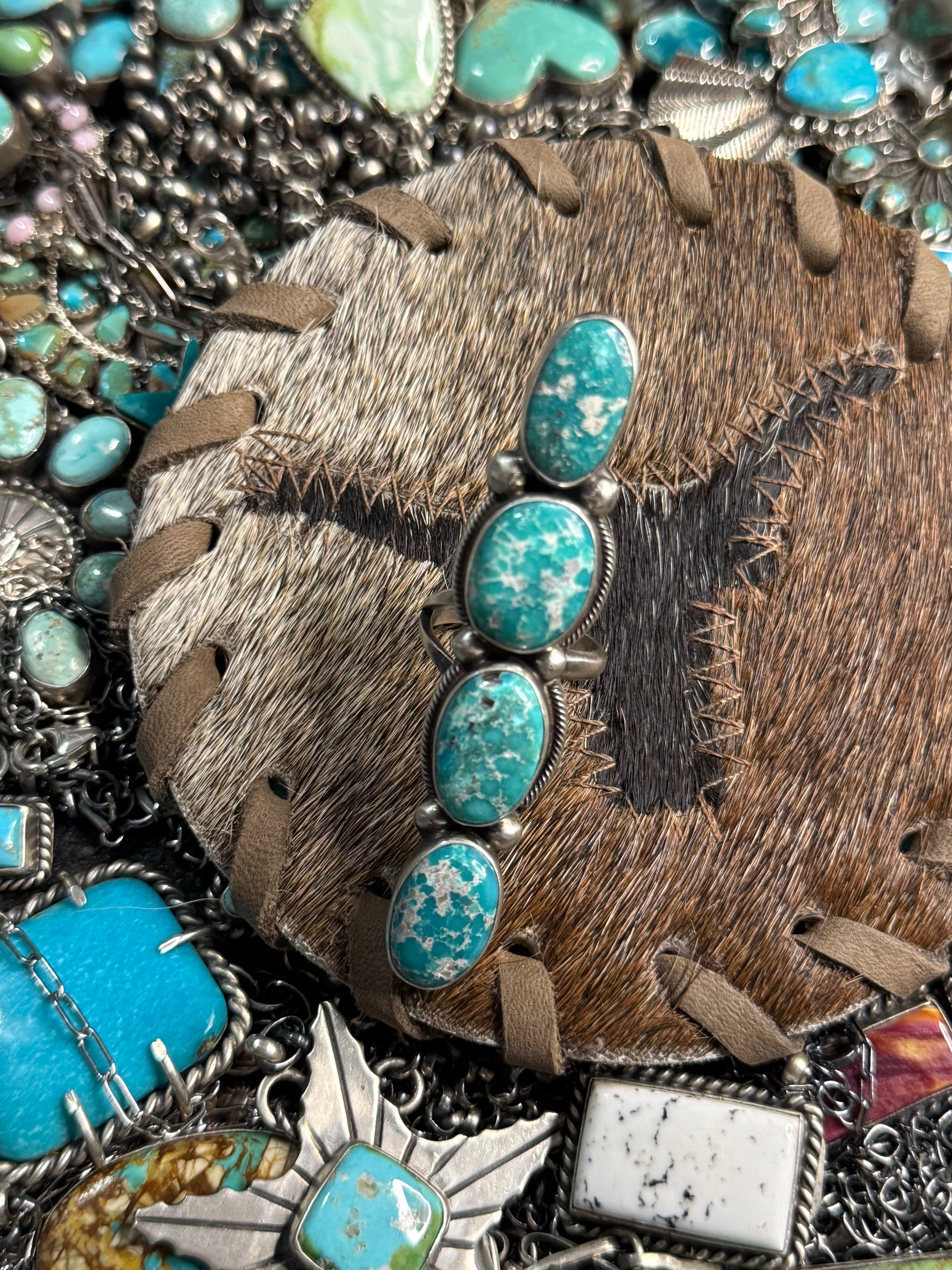 Native Draper 4 stone turquoise statement ring
