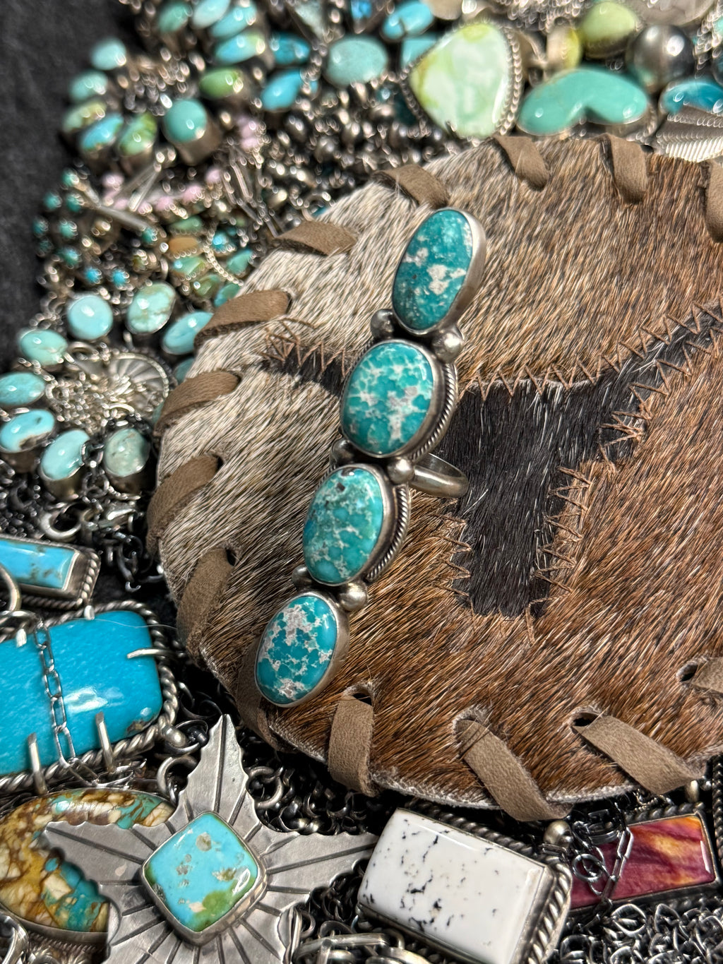 Native Draper 4 stone turquoise statement ring