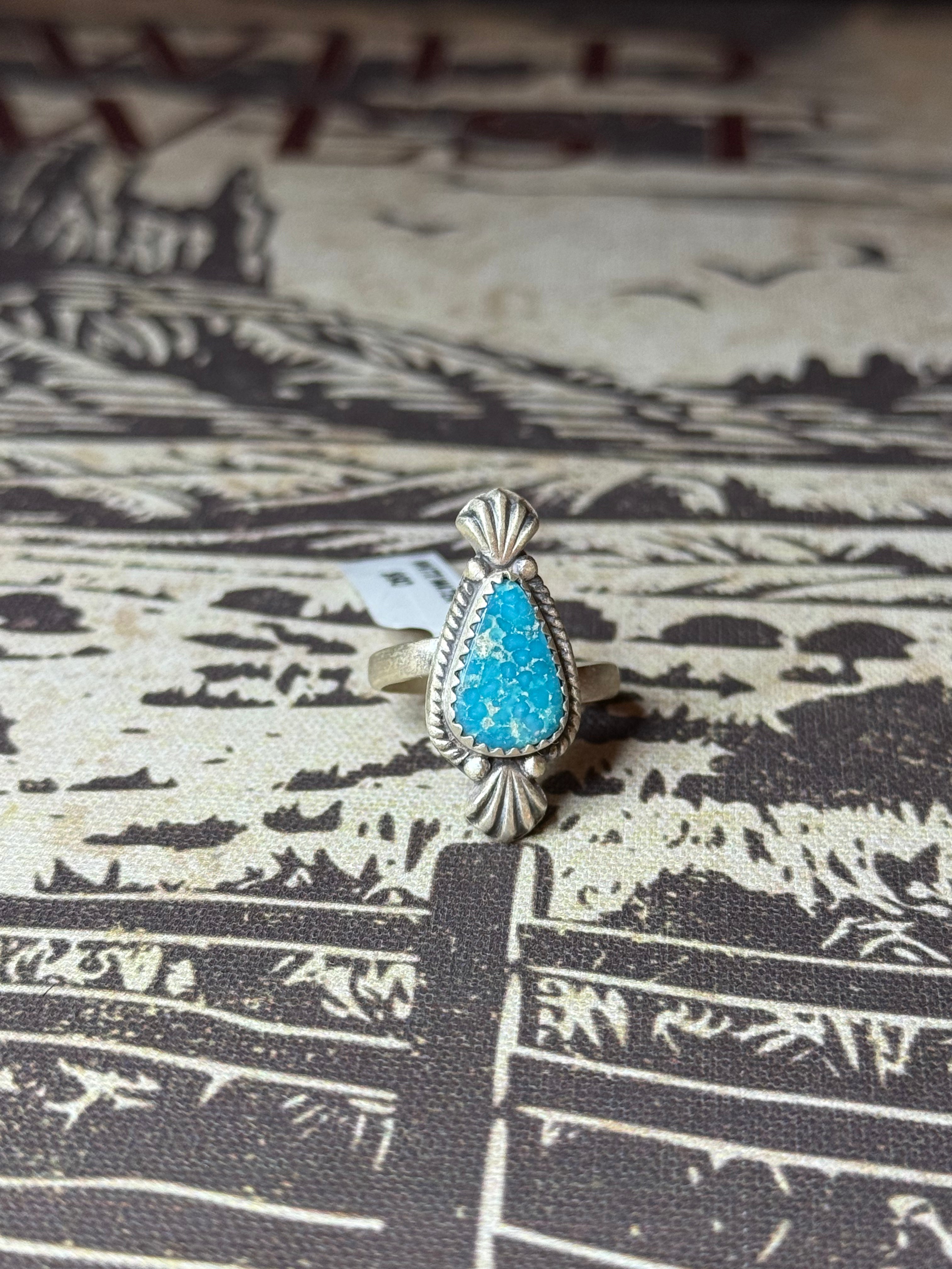 White water turquoise adjustable ring