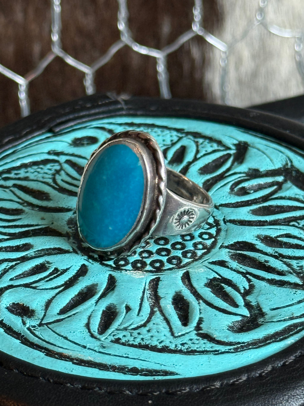 Vintage native turquoise ring