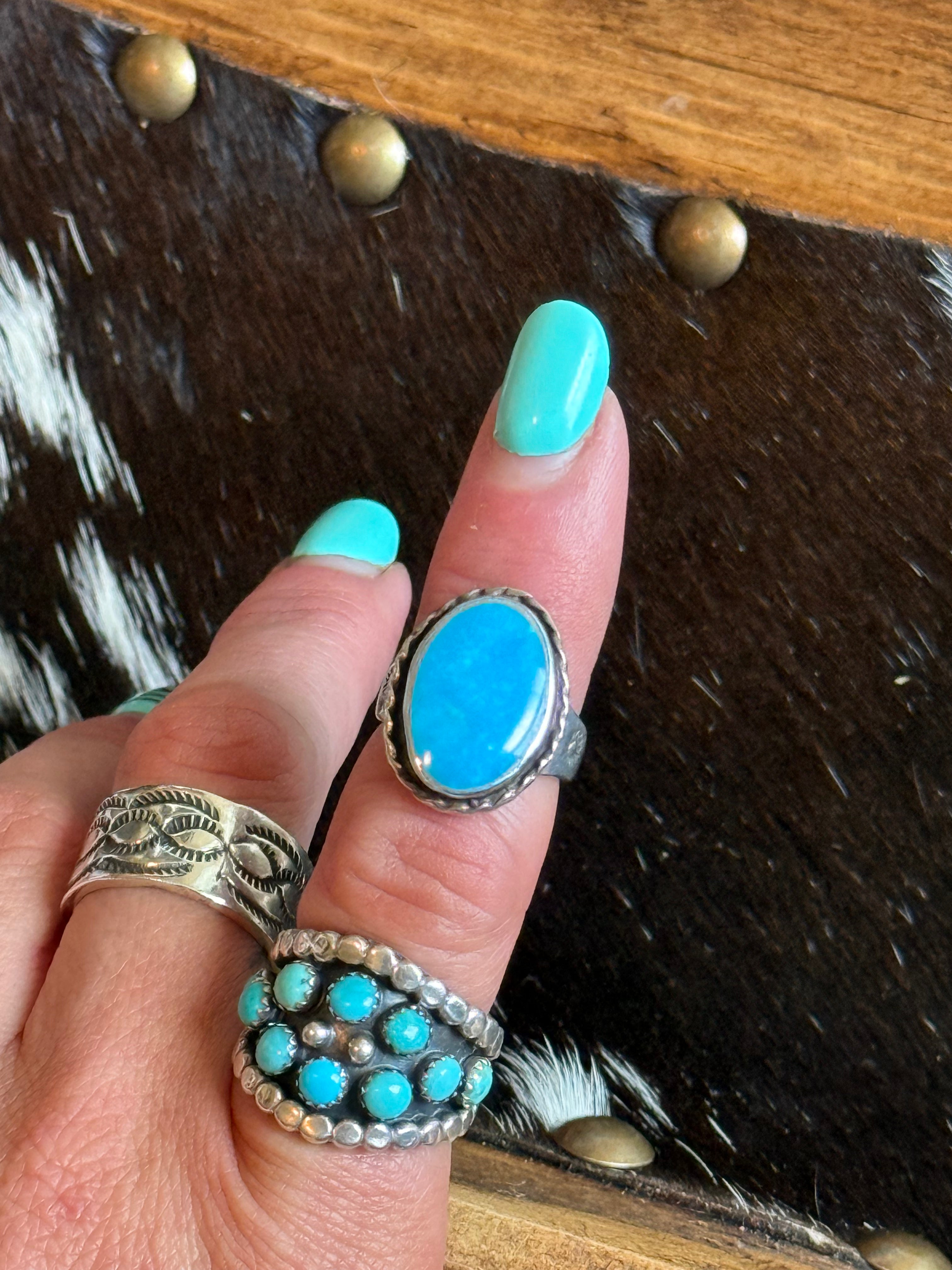 Vintage native turquoise ring