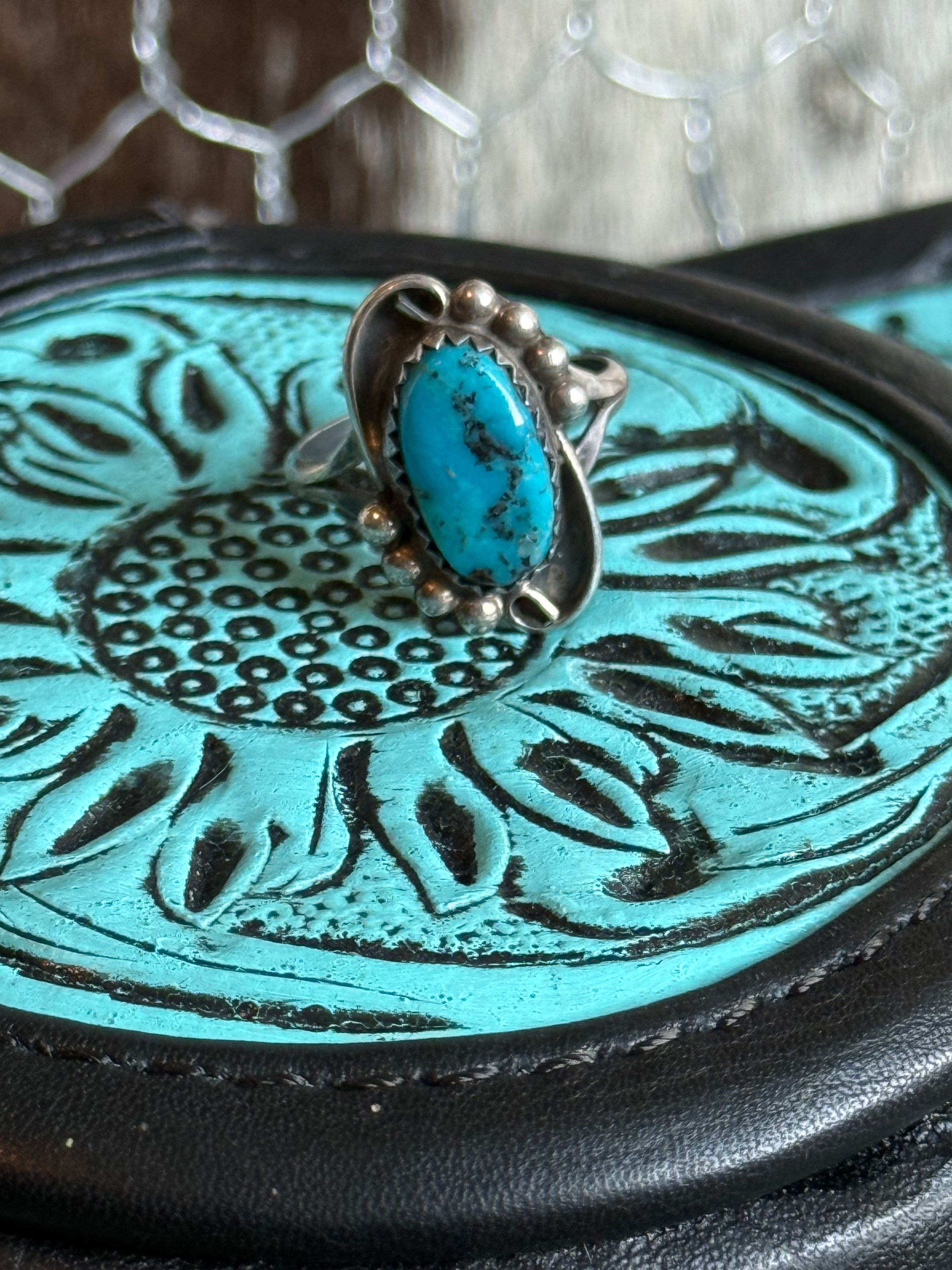 Vintage native turquoise ring