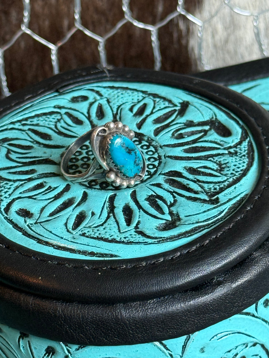 Vintage native turquoise ring