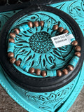 Turquoise & copper bracelet