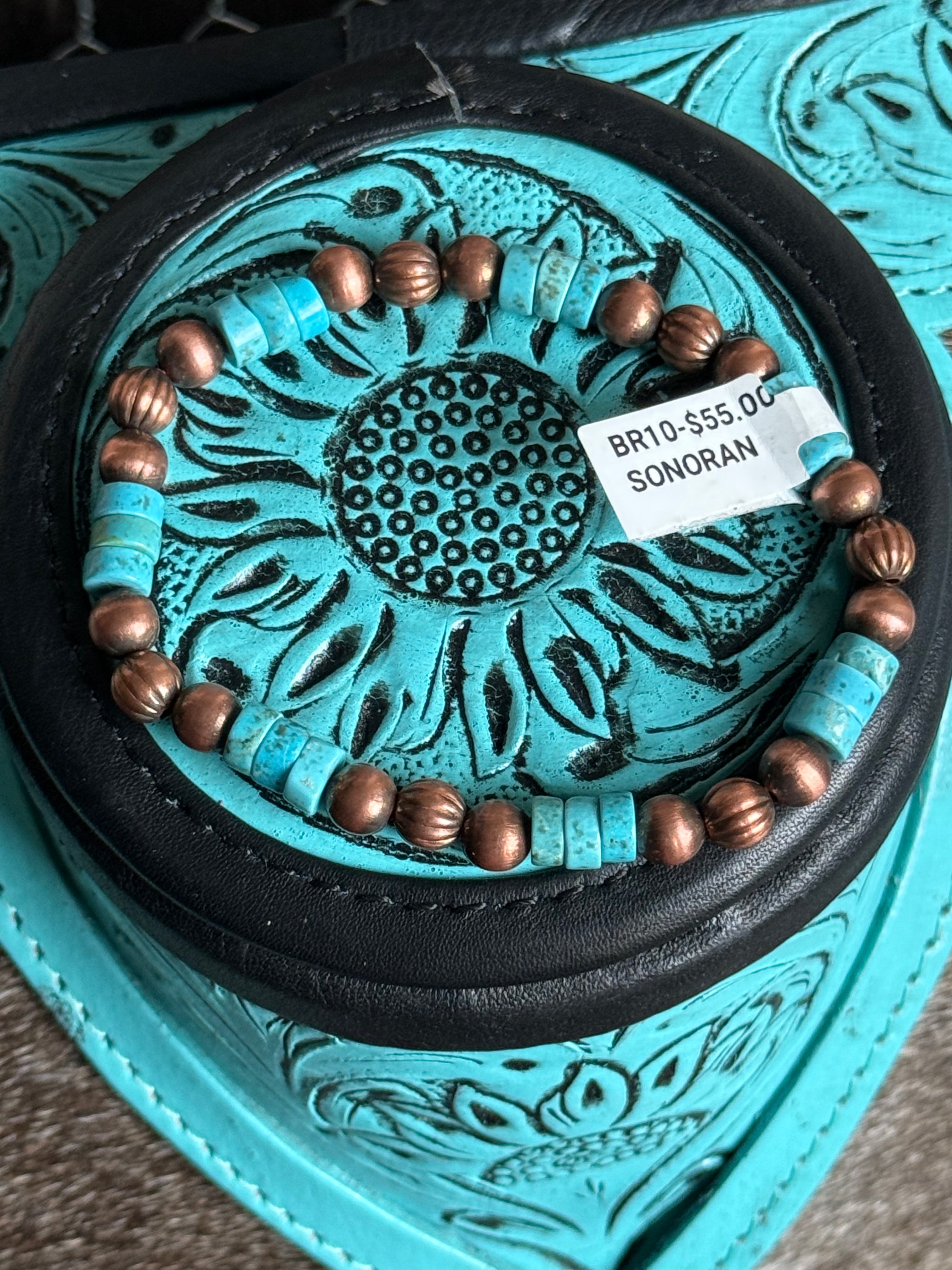Turquoise & copper bracelet