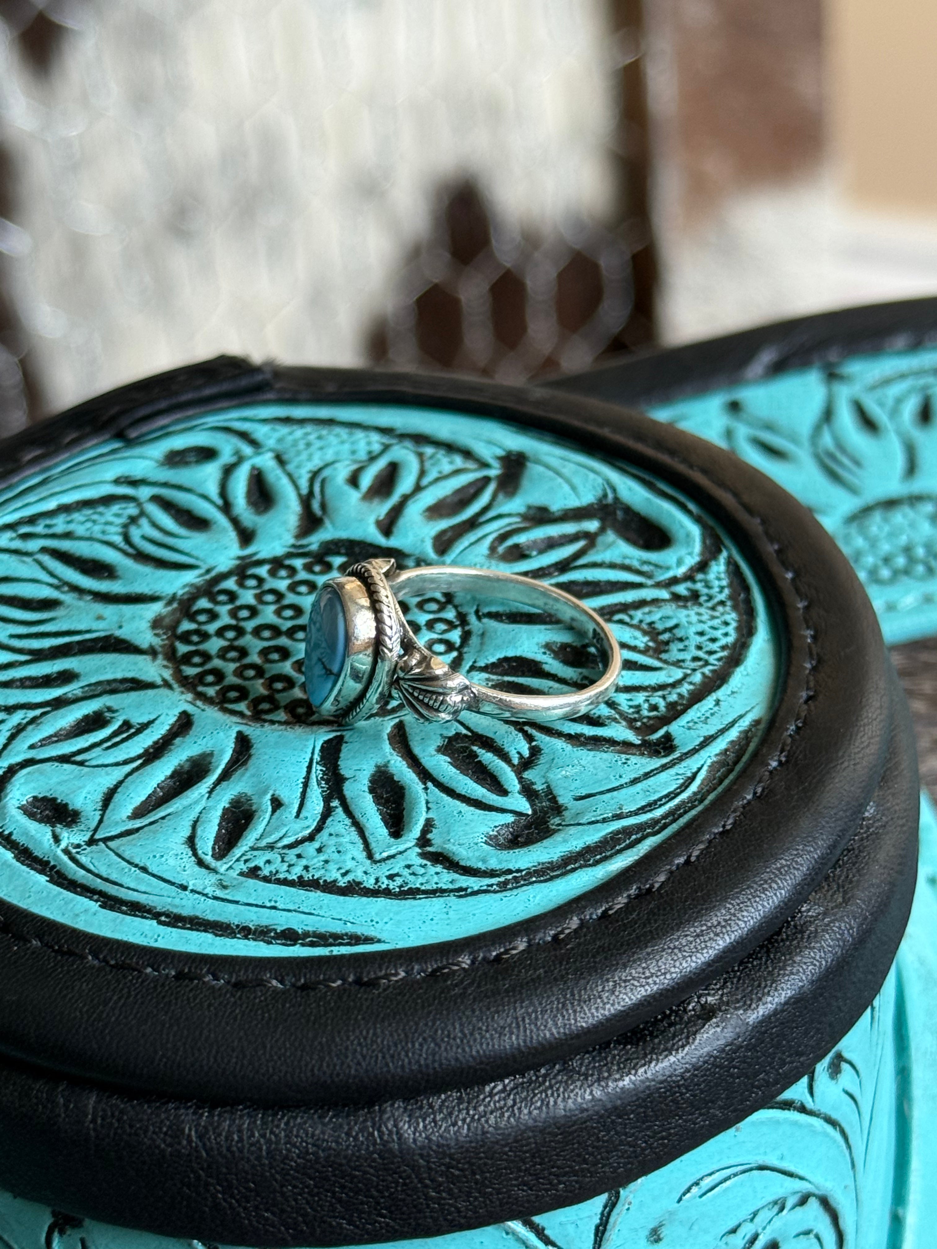 Golden hills turquoise ring