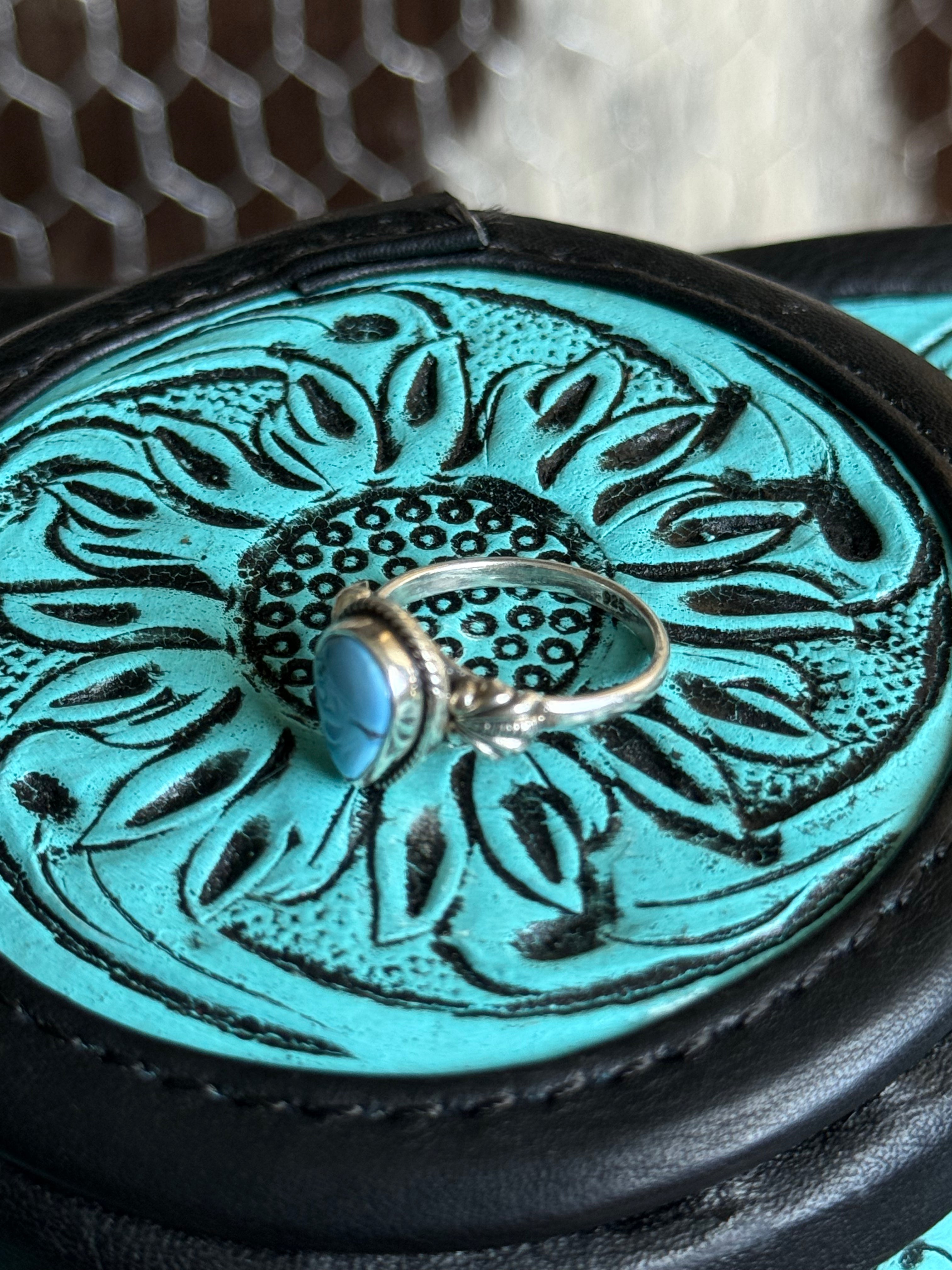 Golden hills turquoise ring