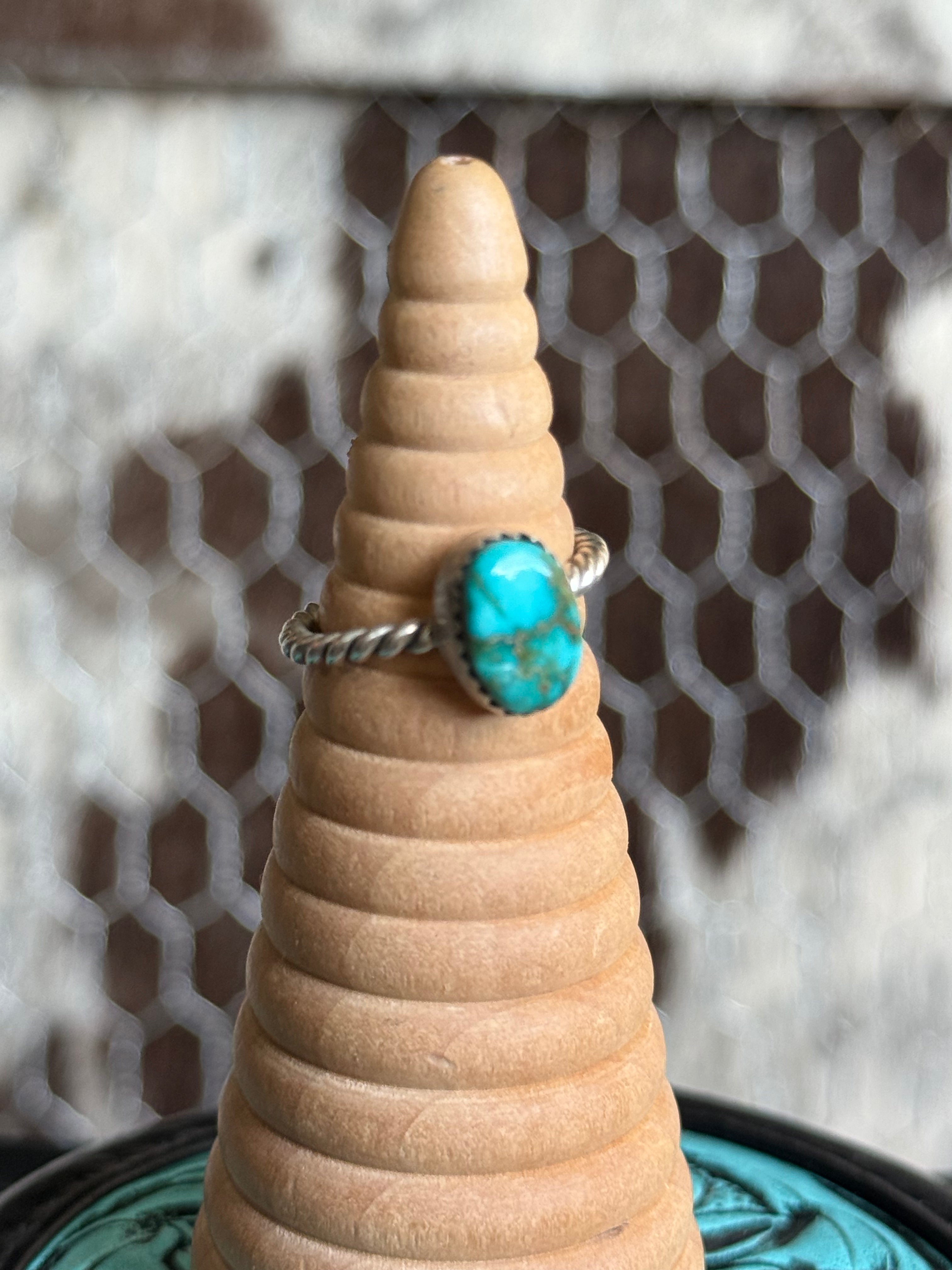 Lone mountain turquoise ring