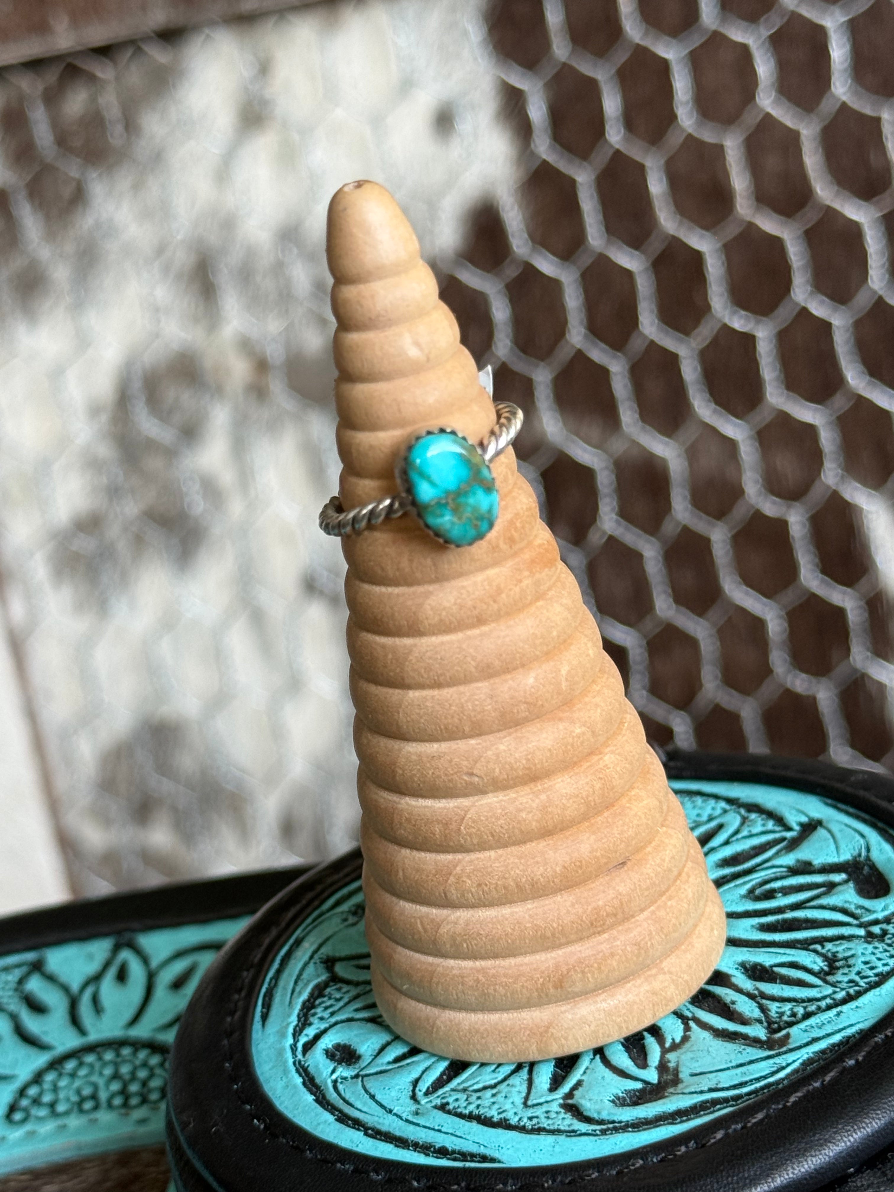 Lone mountain turquoise ring