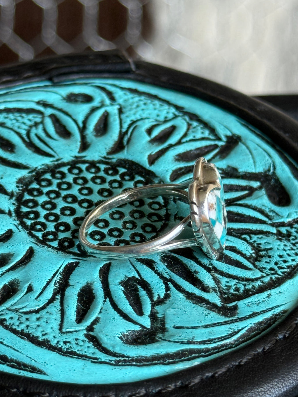 Turquoise heart ring
