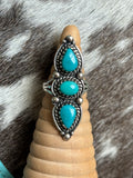 3 stone turquoise ring